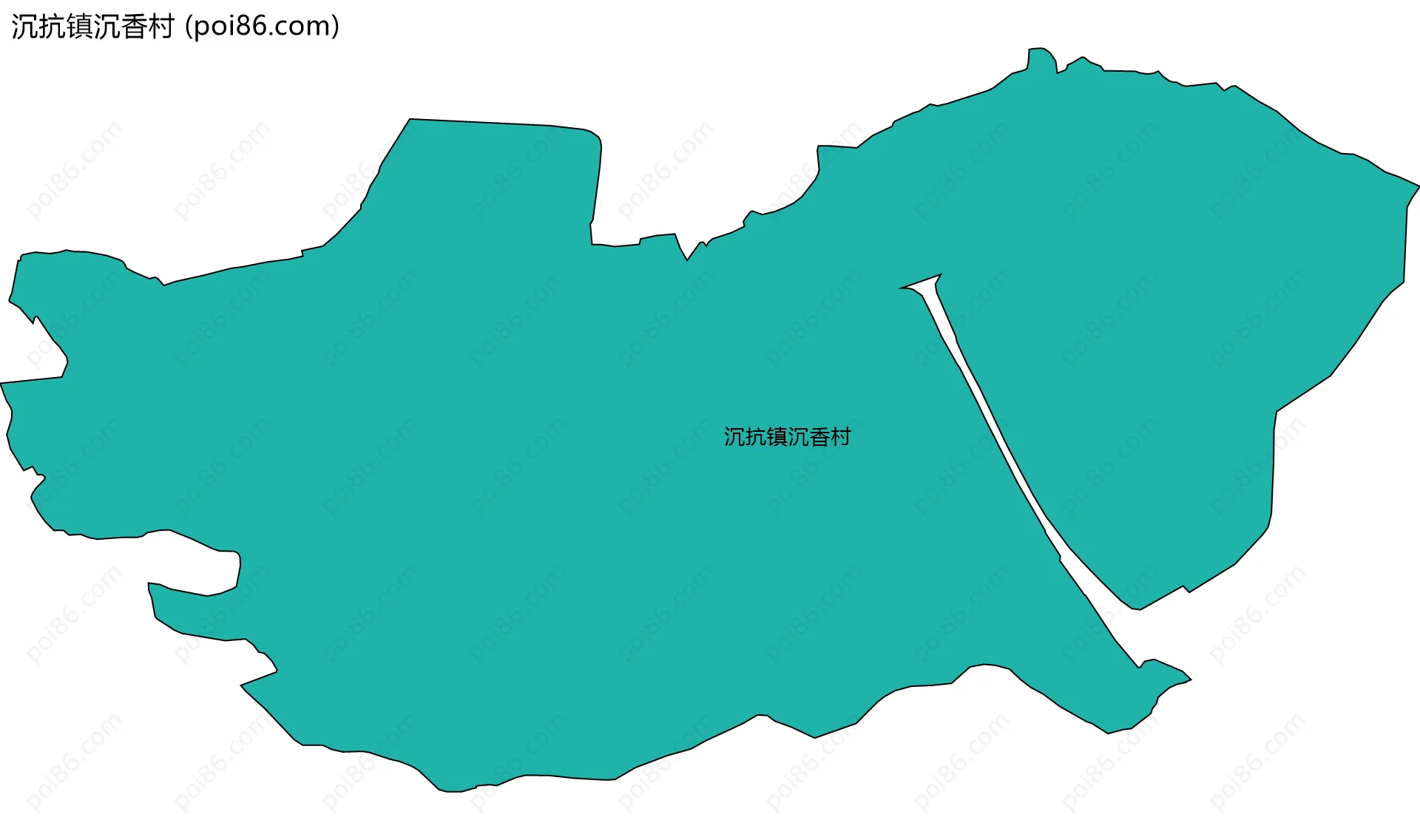 沉抗镇沉香村边界地图