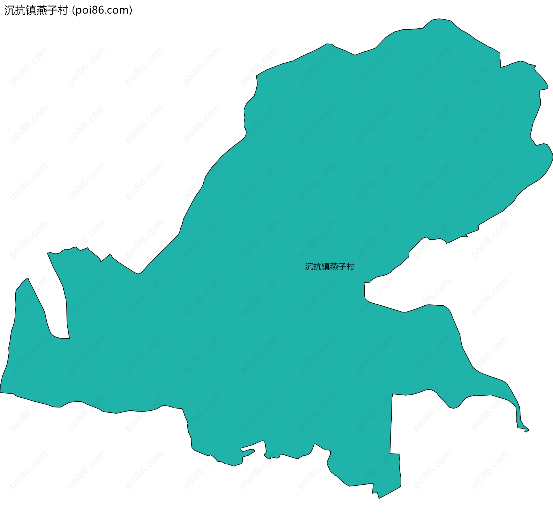 沉抗镇燕子村边界地图