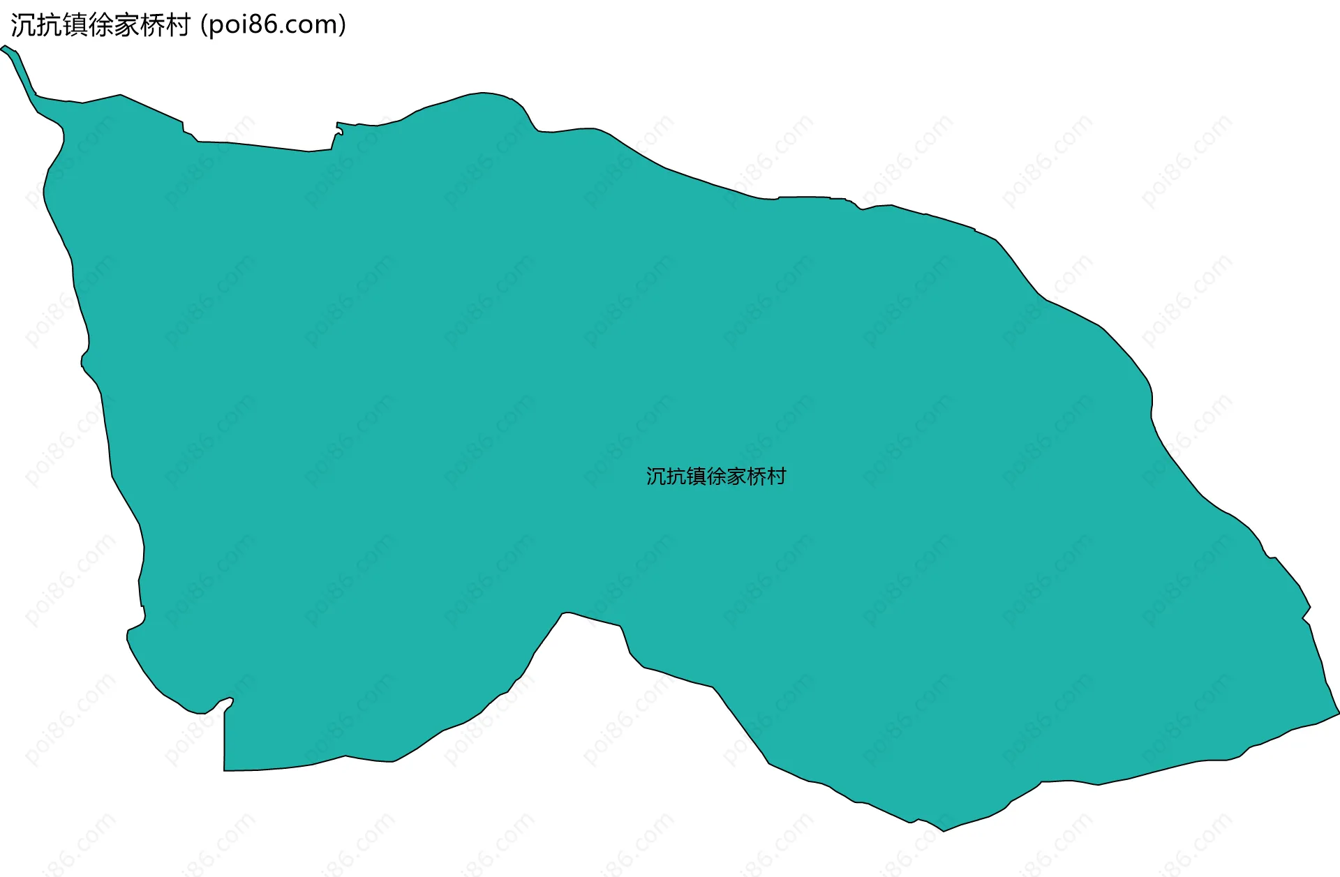 沉抗镇徐家桥村边界地图