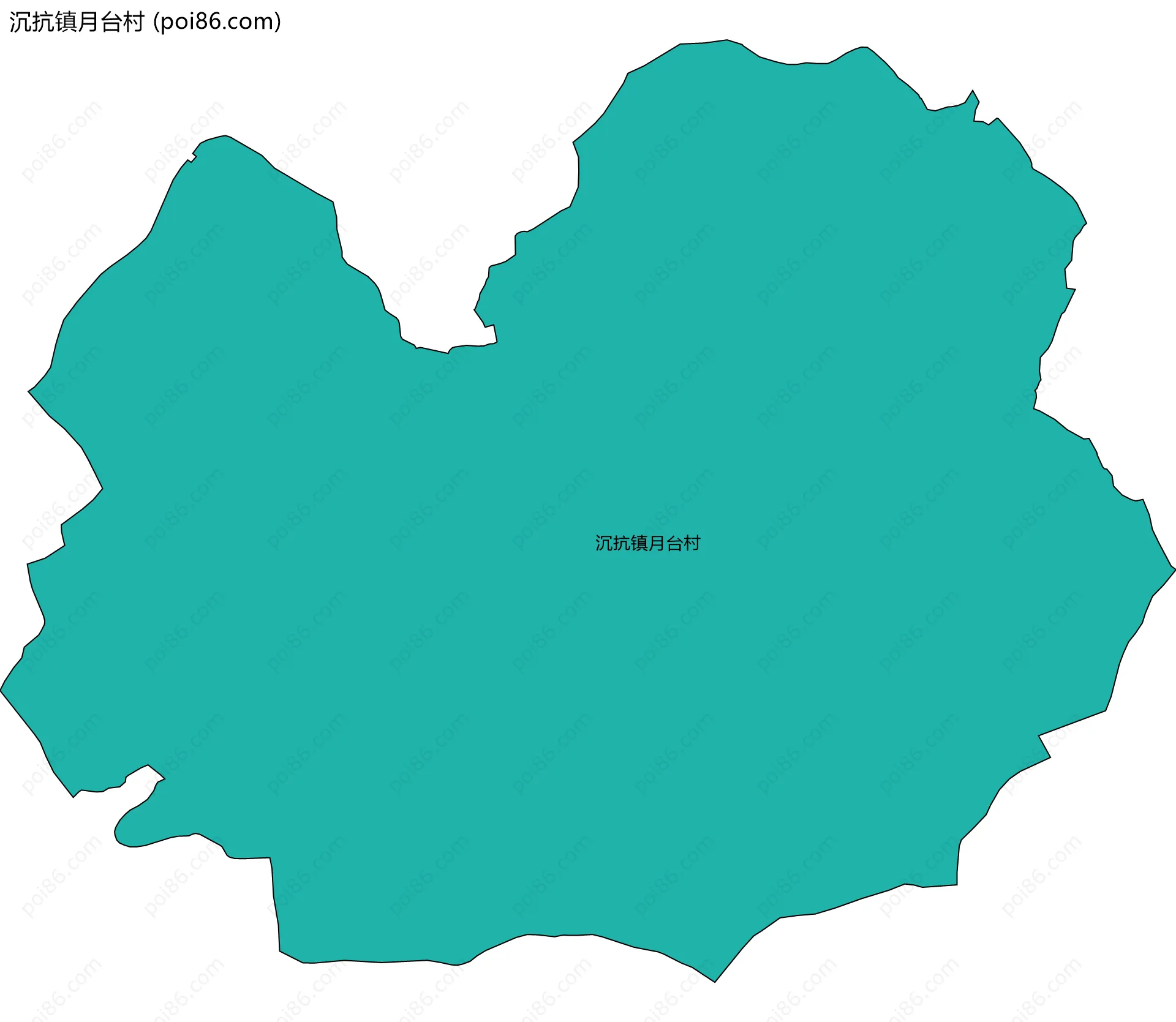 沉抗镇月台村边界地图