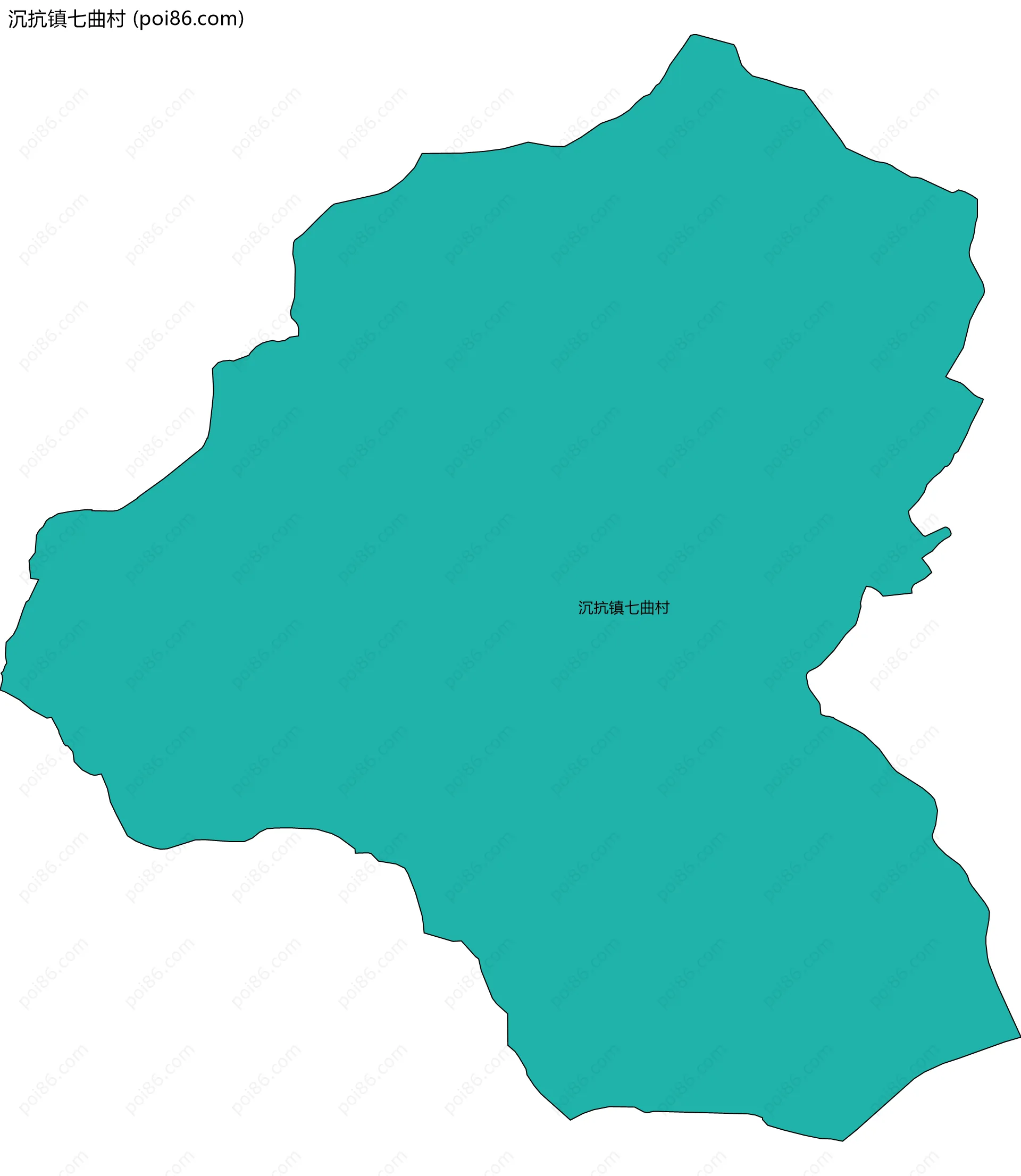 沉抗镇七曲村边界地图