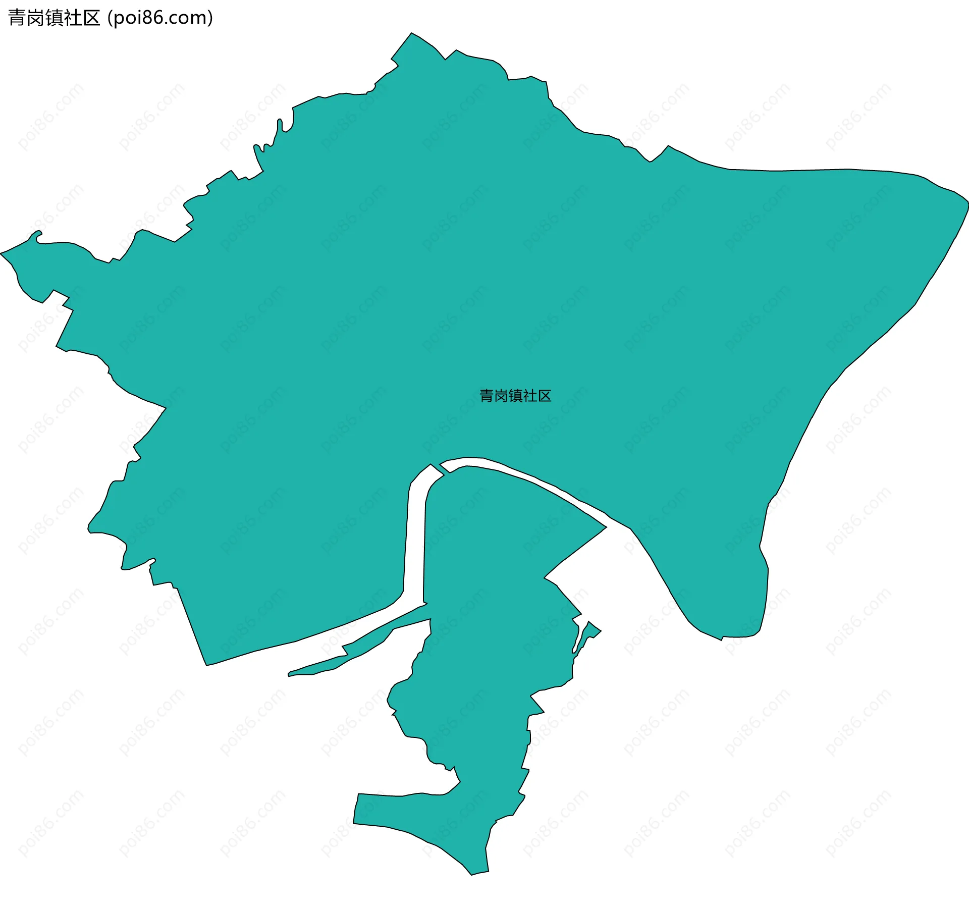 青岗镇社区边界地图