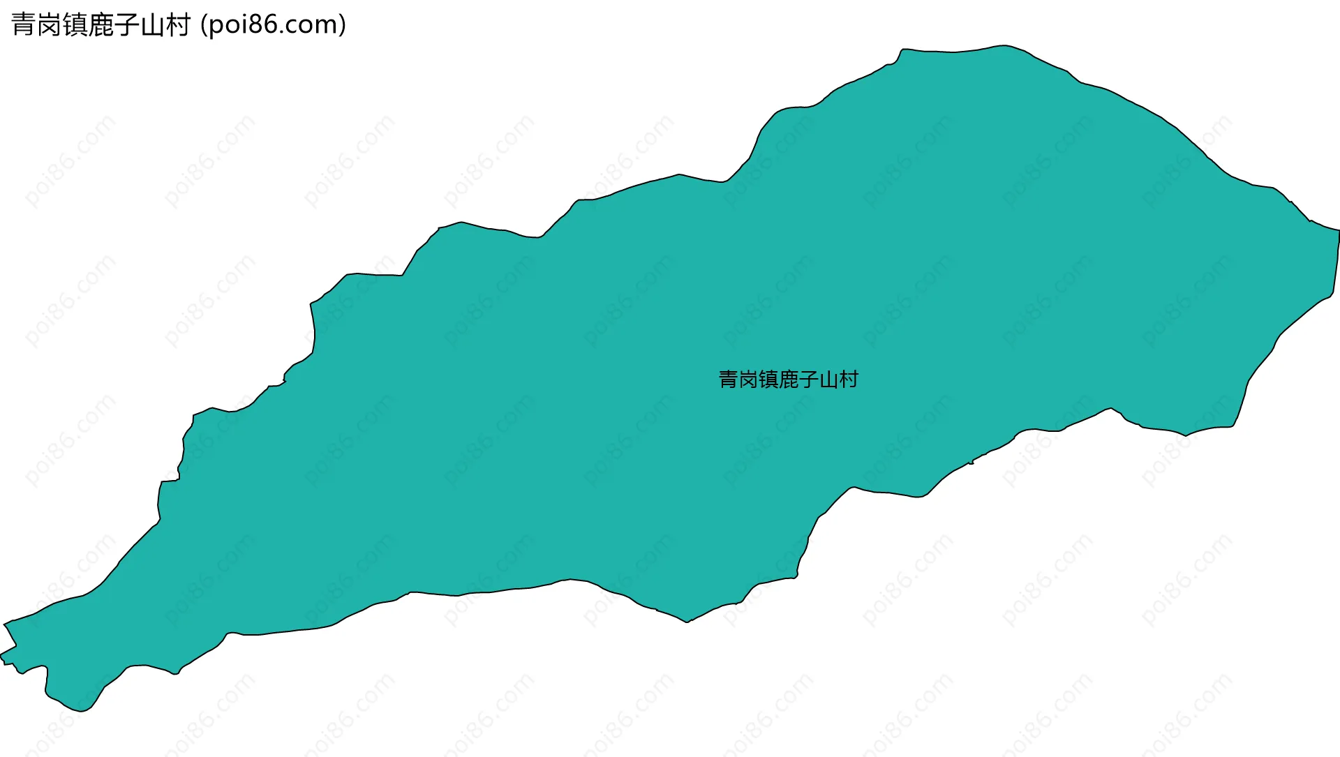 青岗镇鹿子山村边界地图
