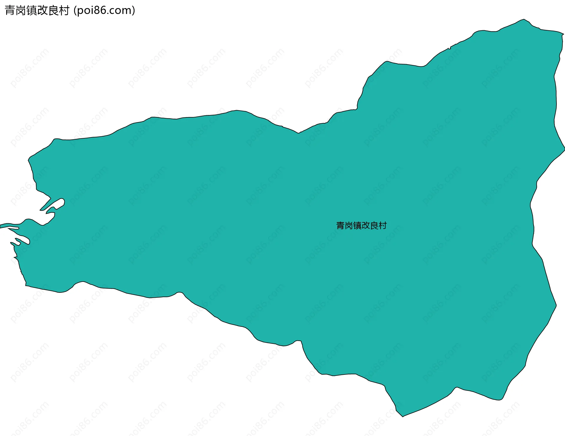青岗镇改良村边界地图