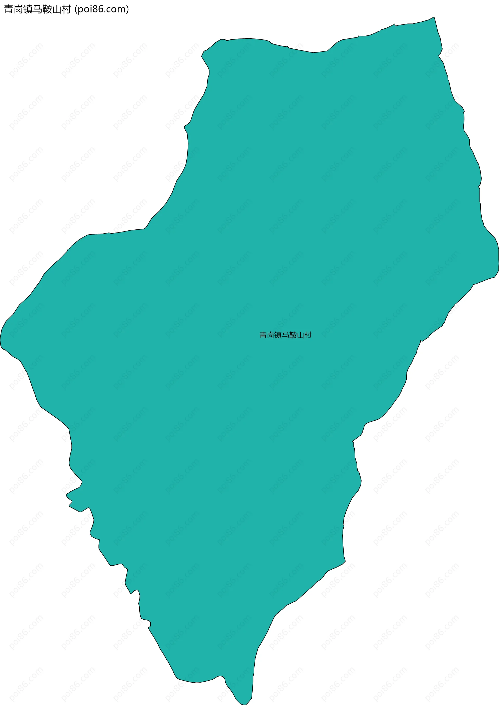 青岗镇马鞍山村边界地图