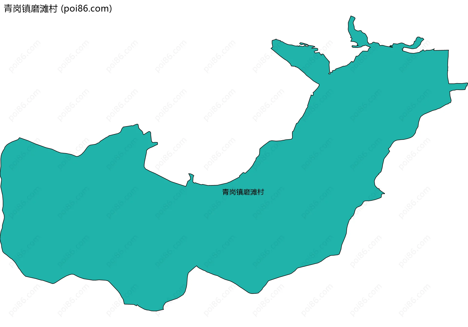 青岗镇磨滩村边界地图