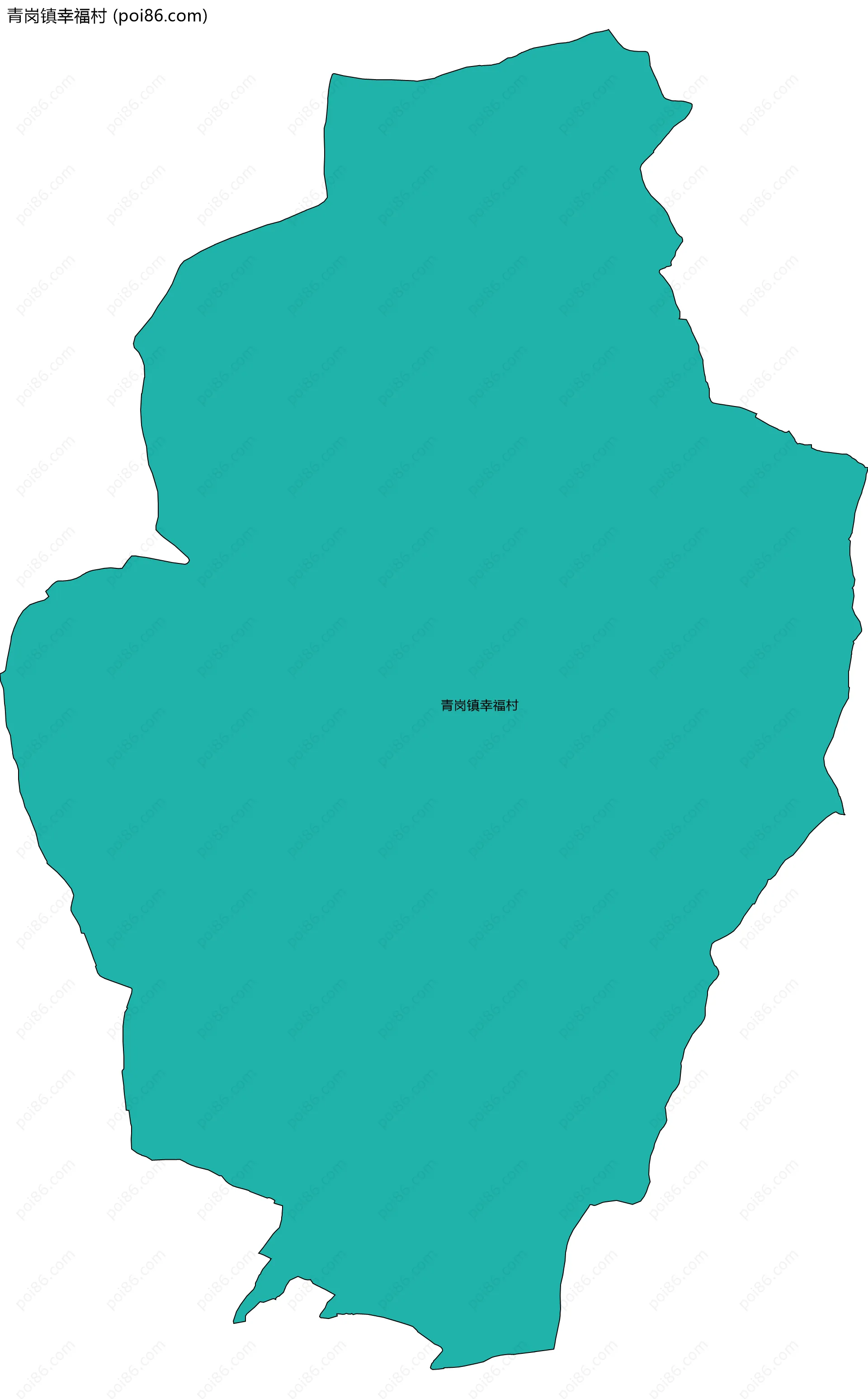 青岗镇幸福村边界地图