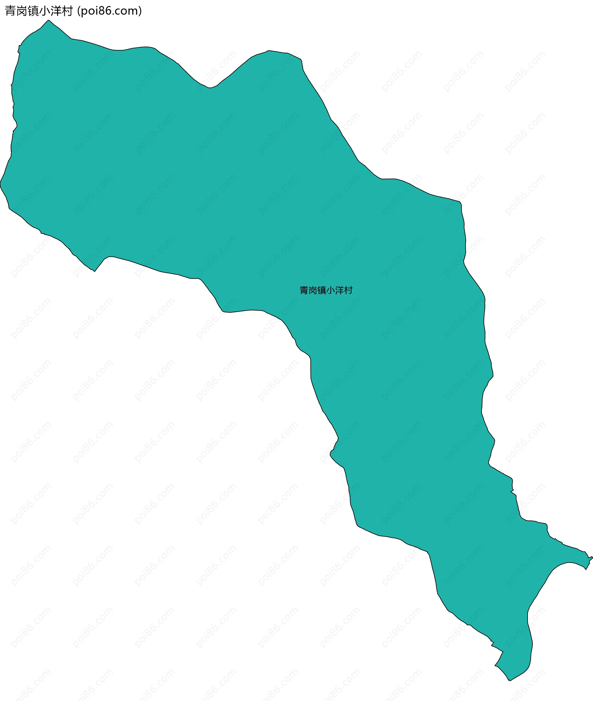 青岗镇小洋村边界地图