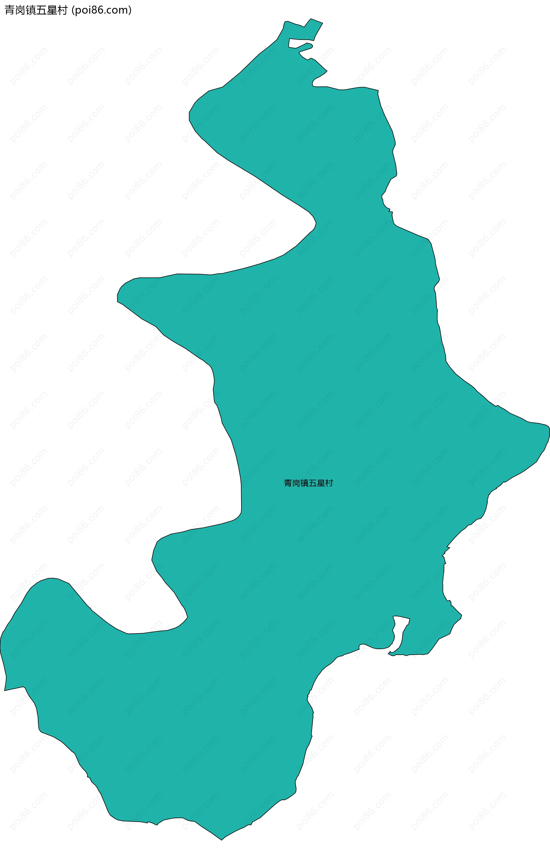 青岗镇五星村边界地图