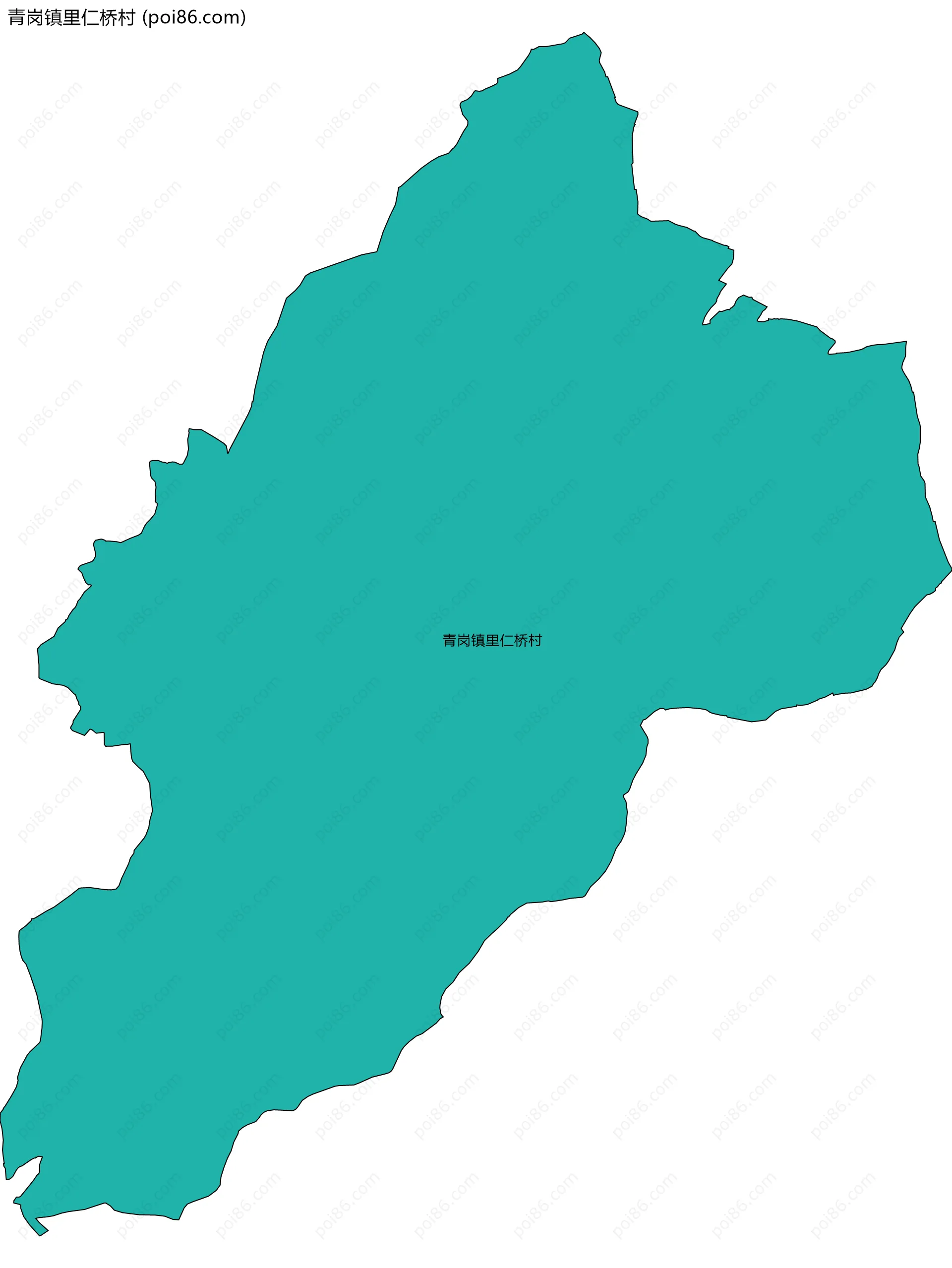 青岗镇里仁桥村边界地图
