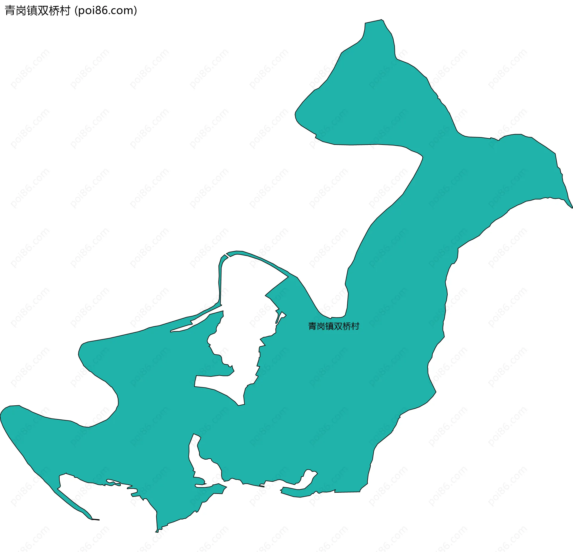 青岗镇双桥村边界地图