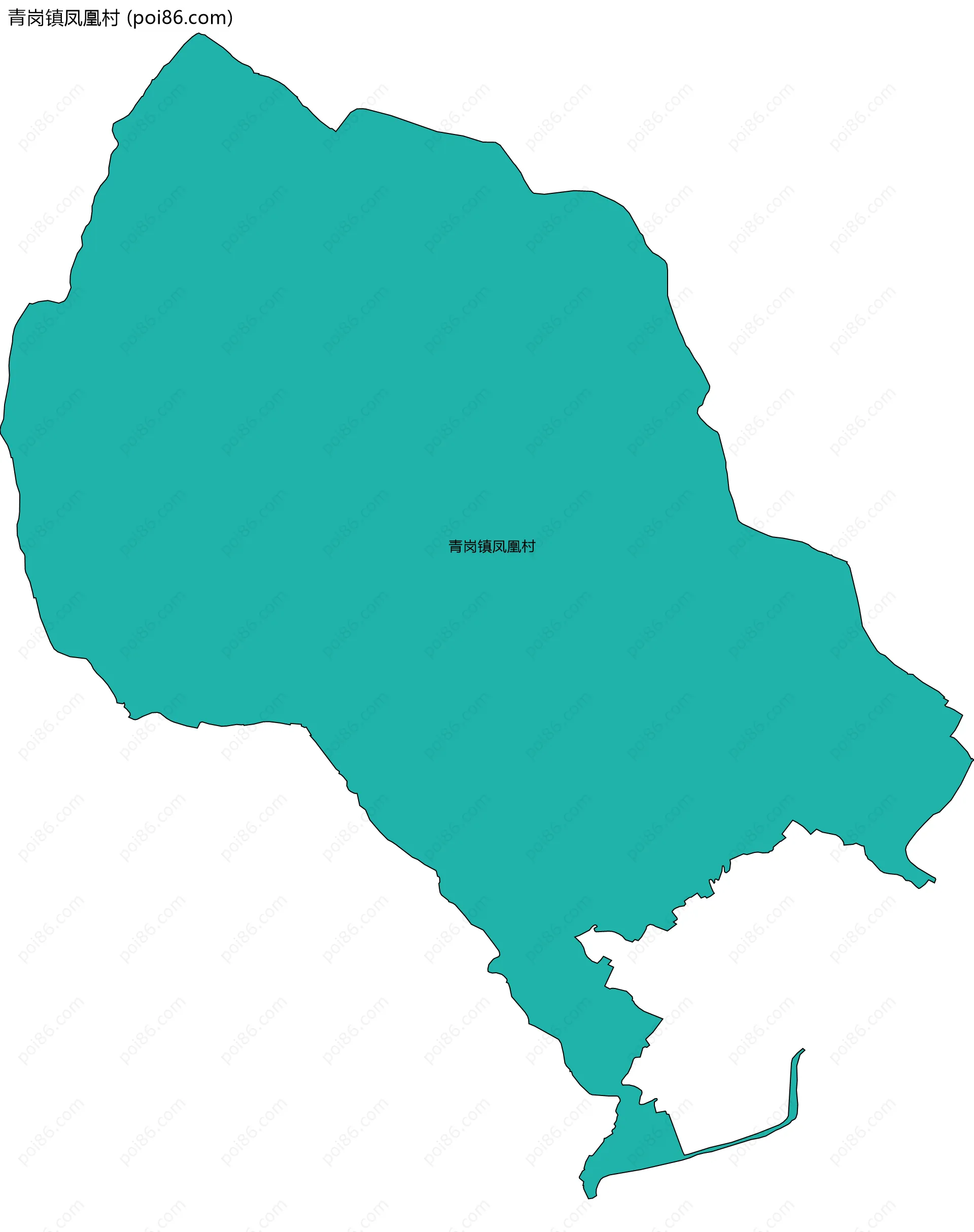 青岗镇凤凰村边界地图