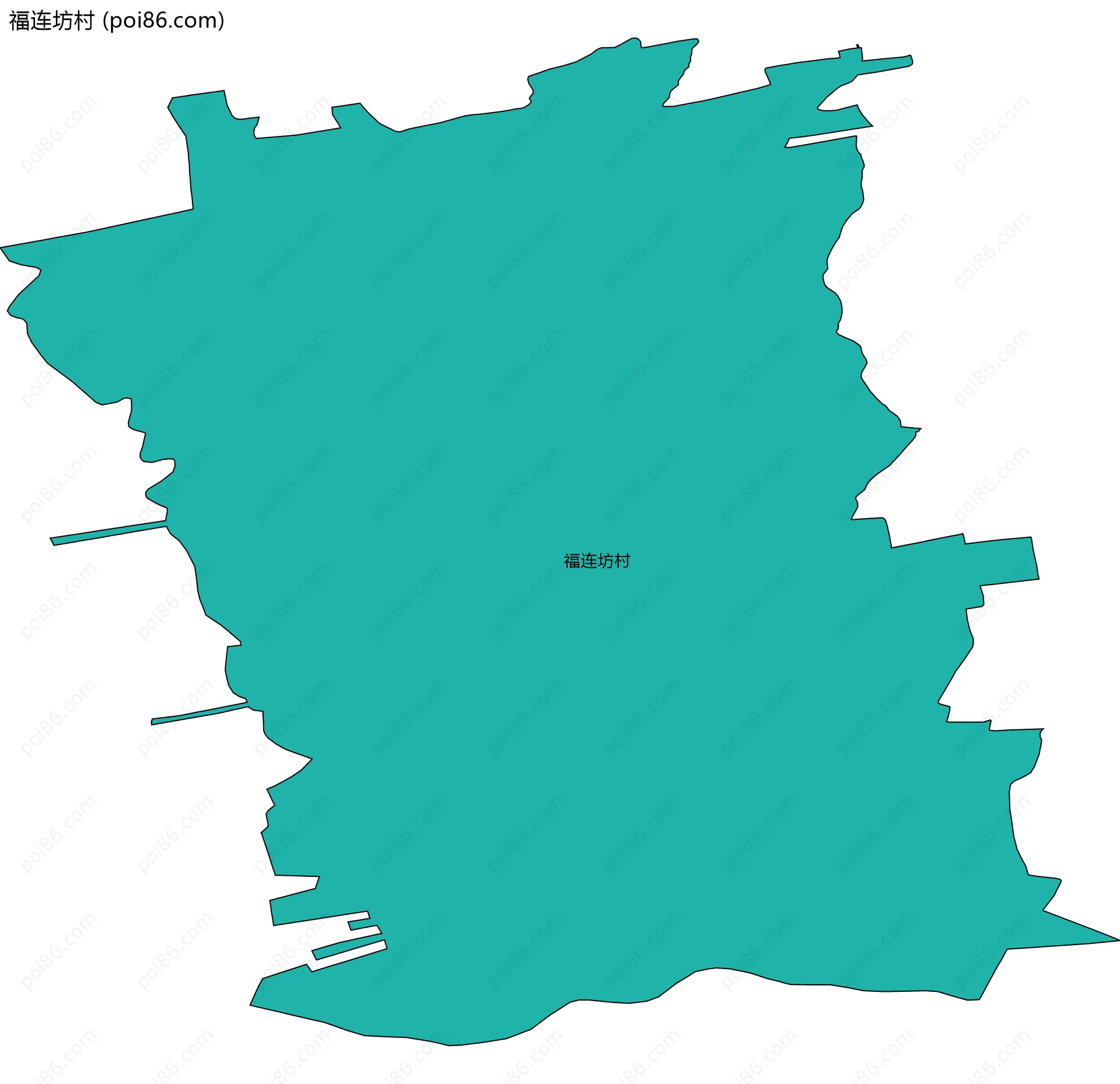 福连坊村边界地图