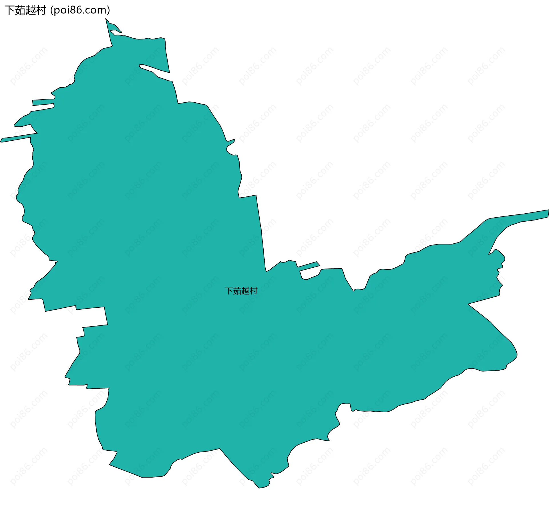 下茹越村边界地图