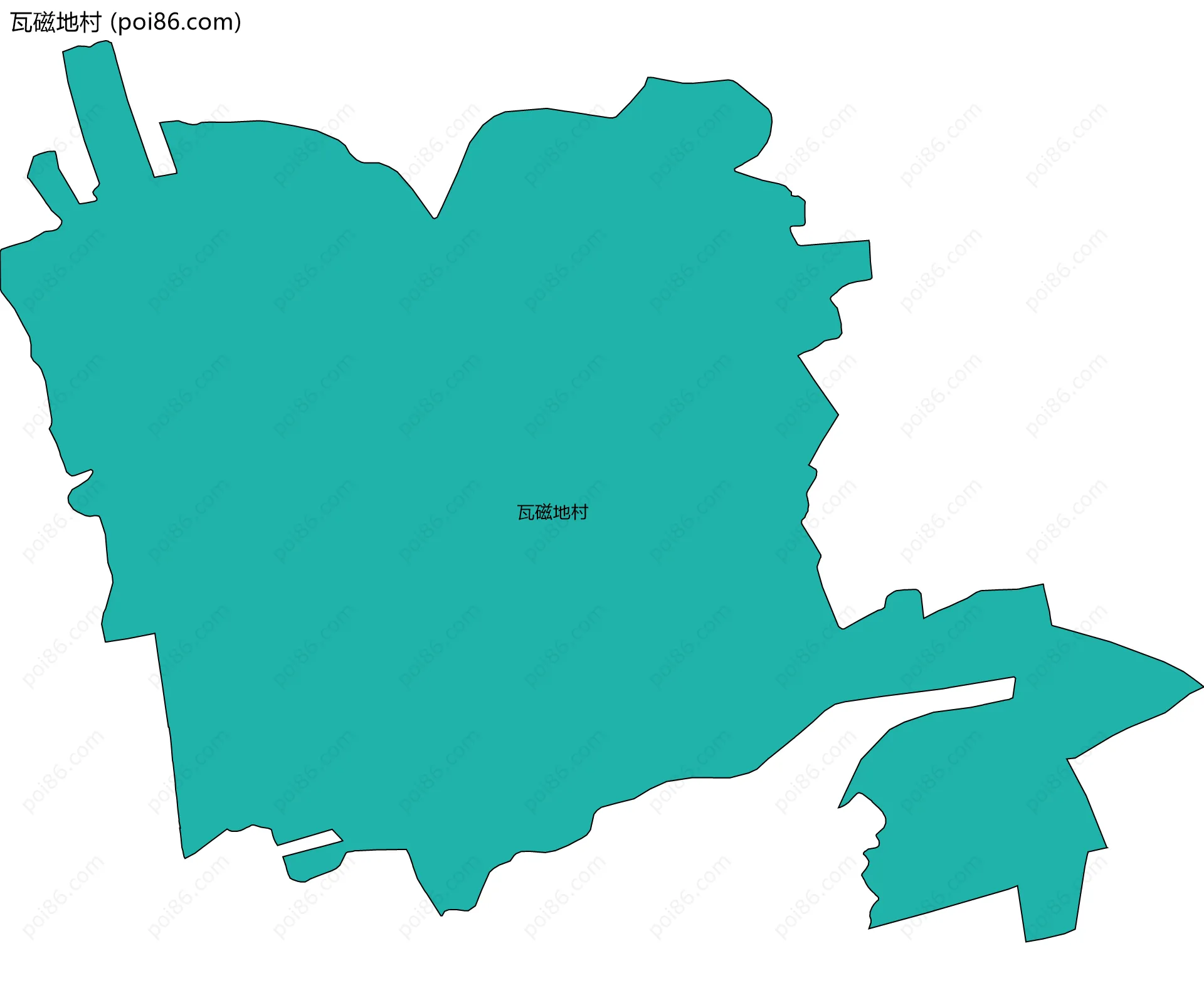 瓦磁地村边界地图