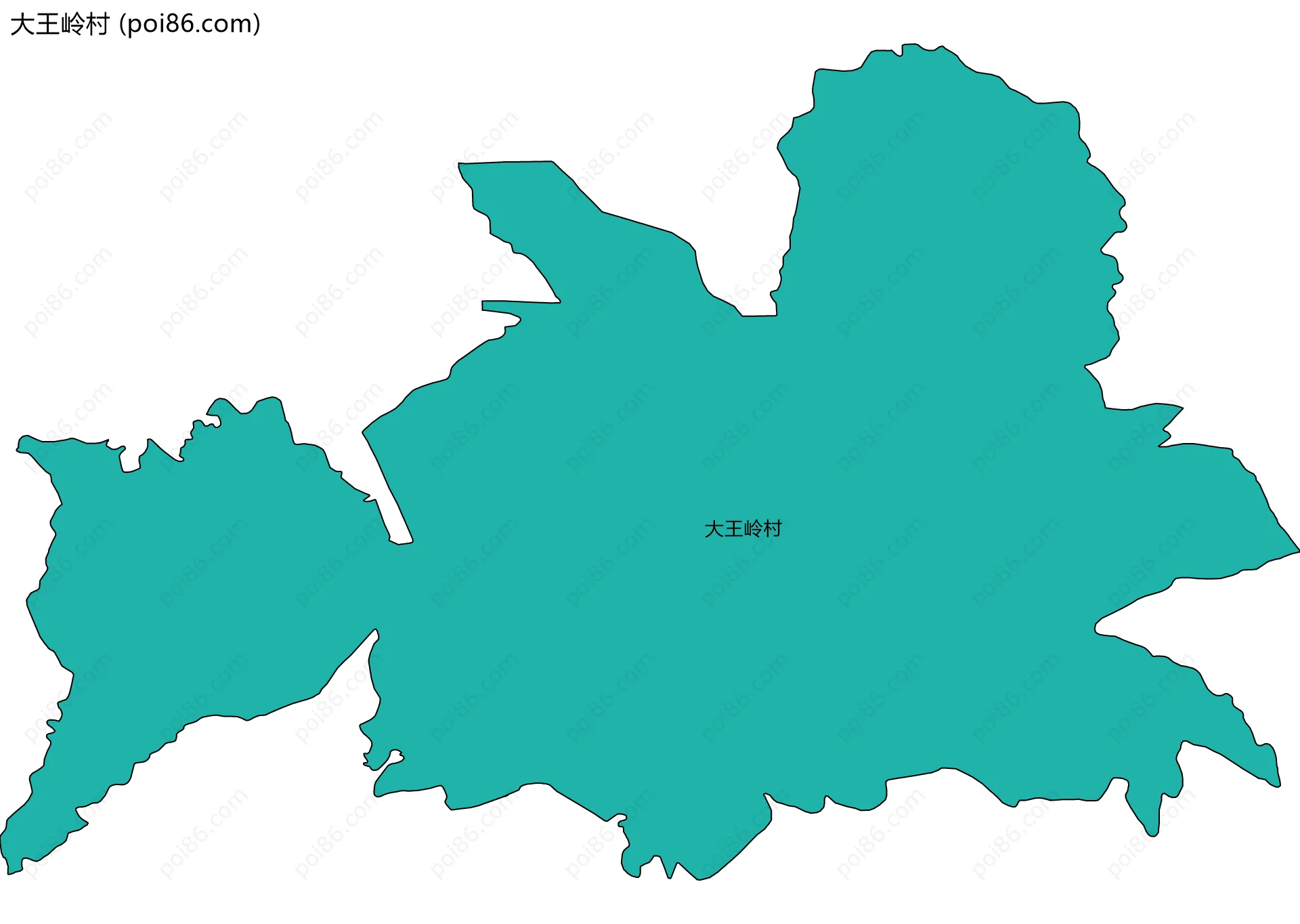 大王岭村边界地图
