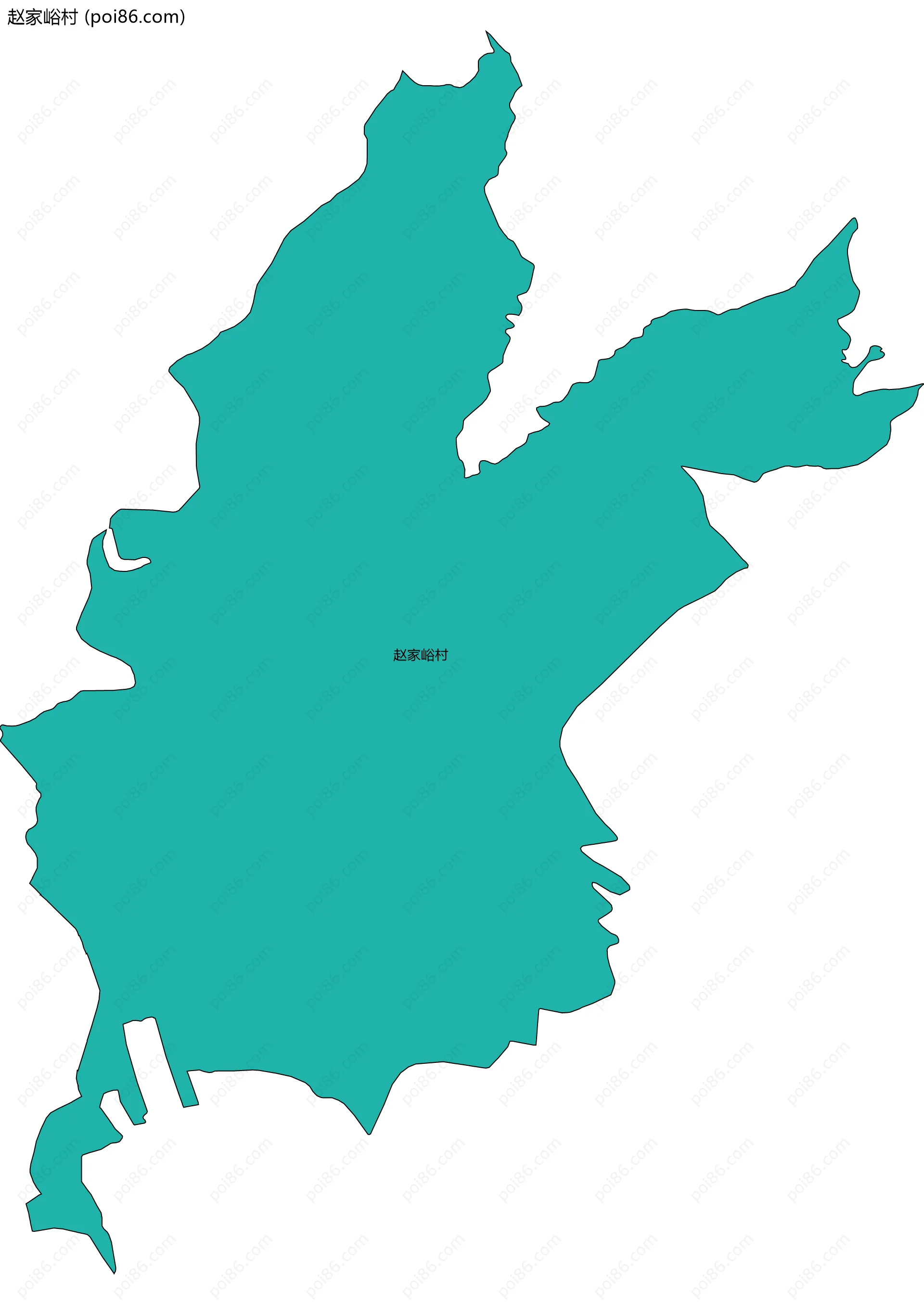 赵家峪村边界地图