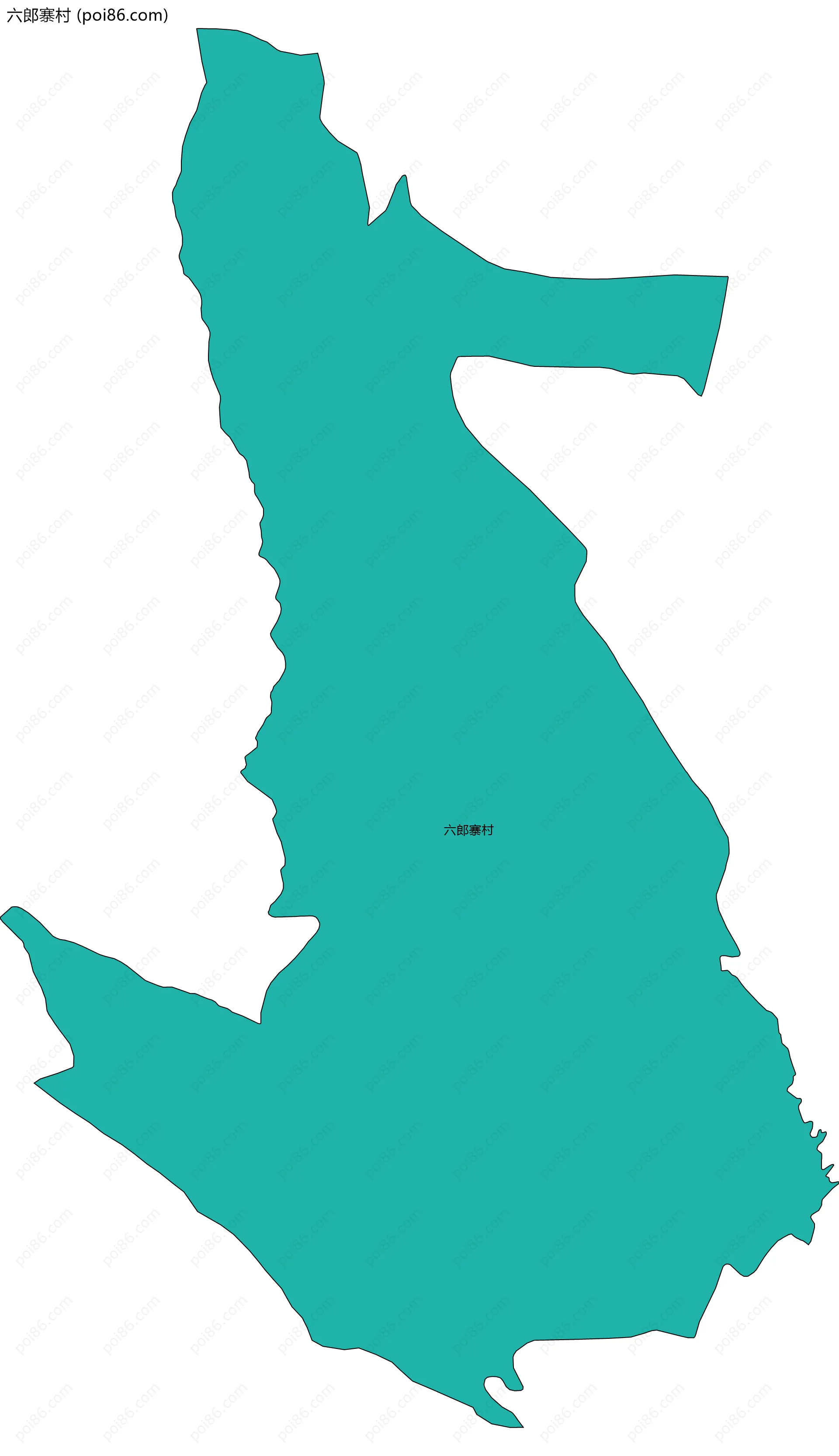 六郎寨村边界地图