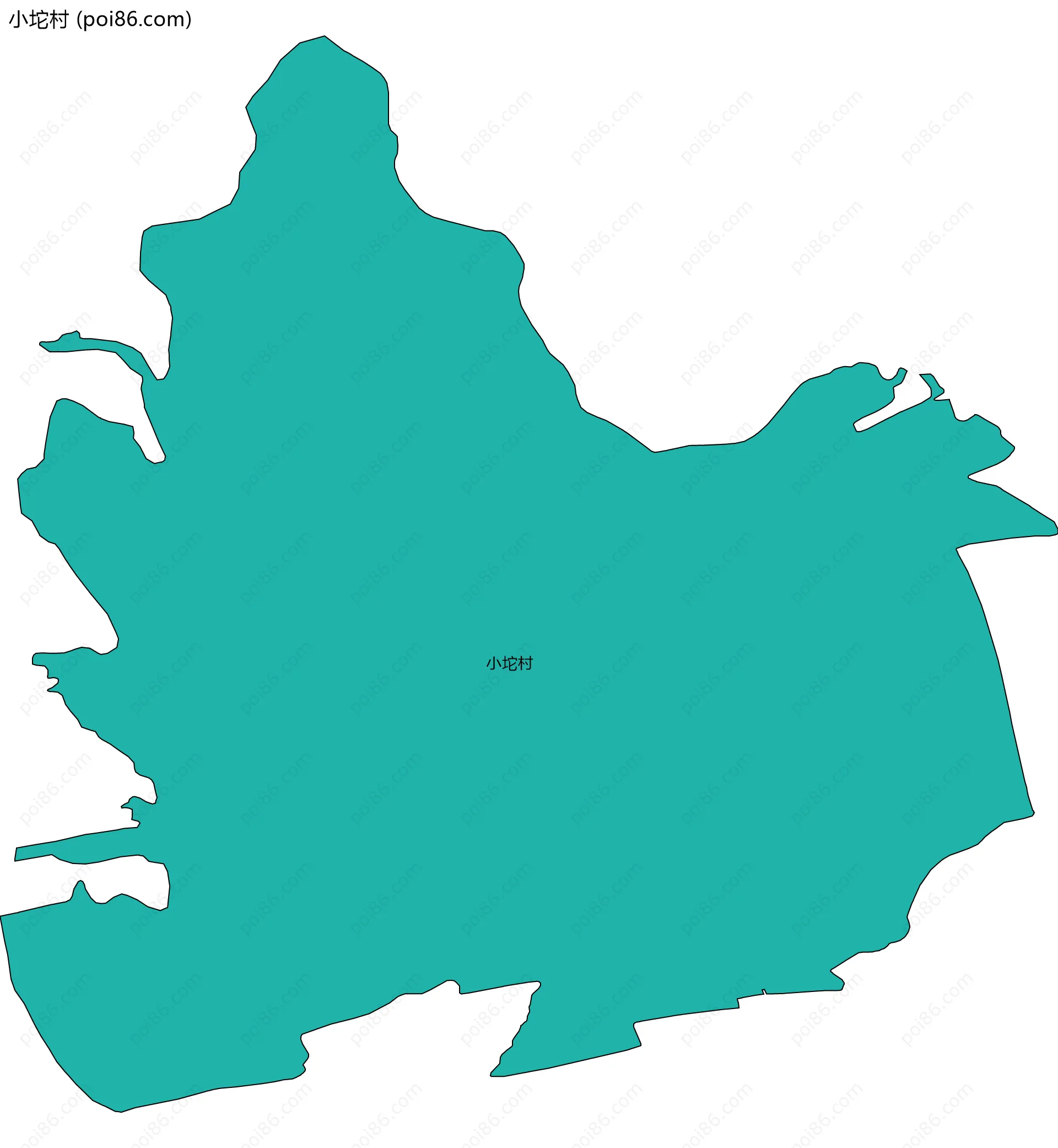 小坨村边界地图