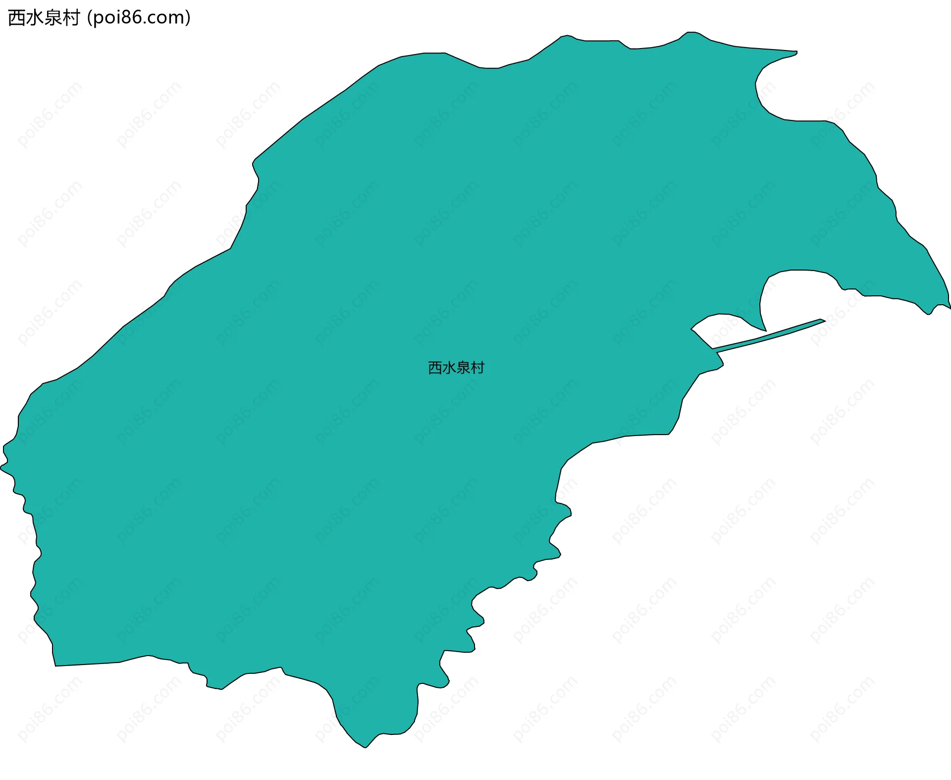 西水泉村边界地图