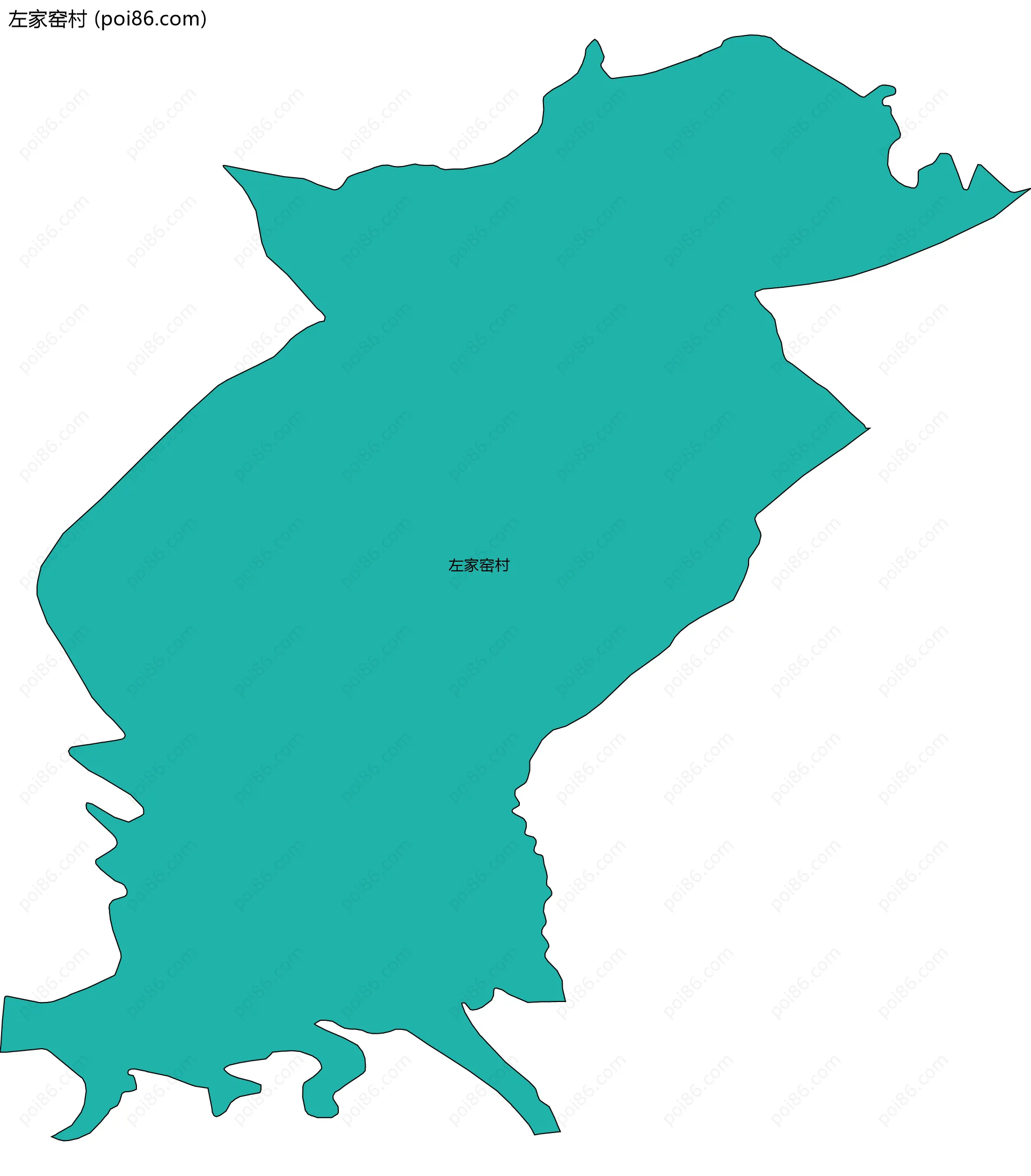 左家窑村边界地图