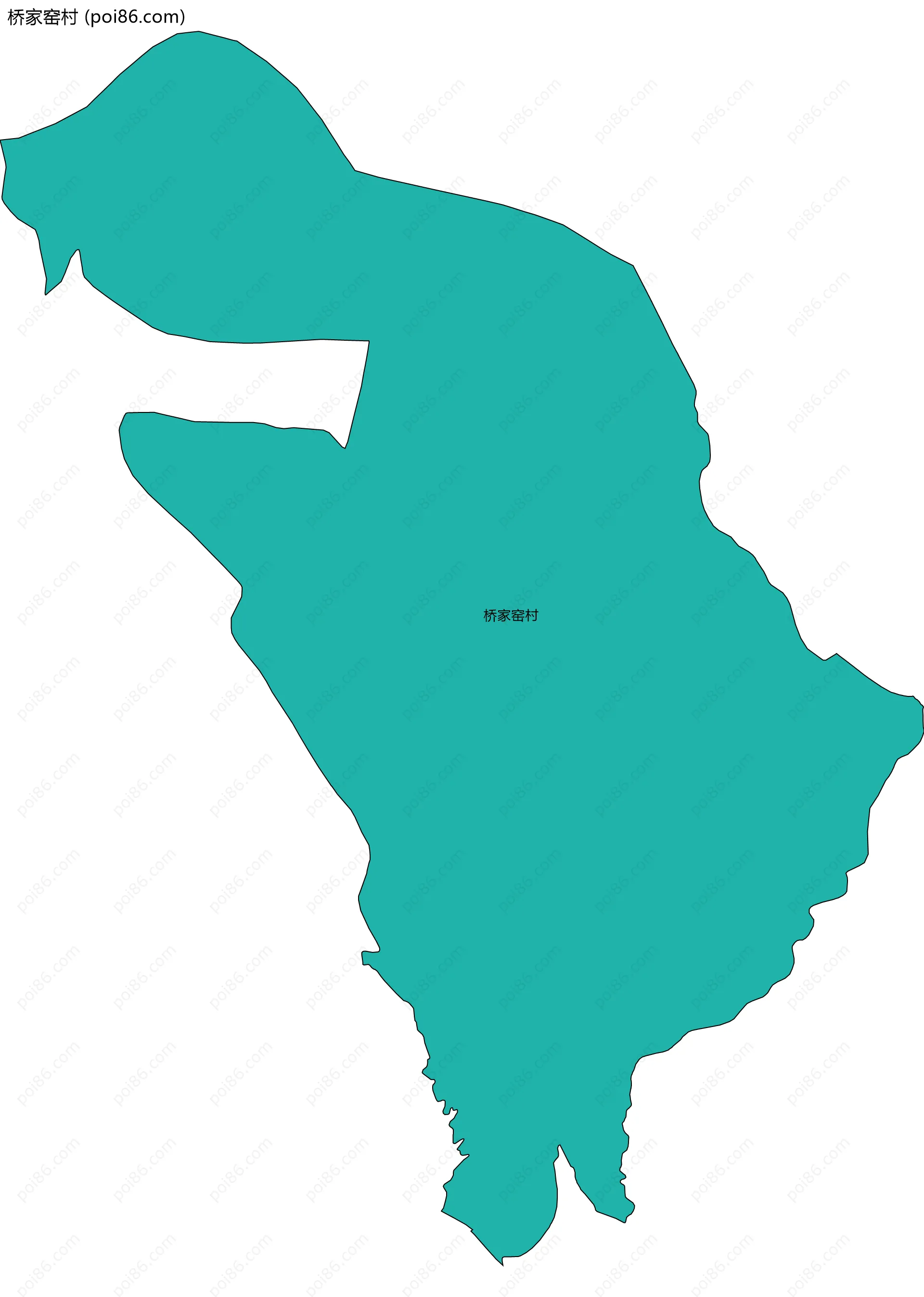 桥家窑村边界地图