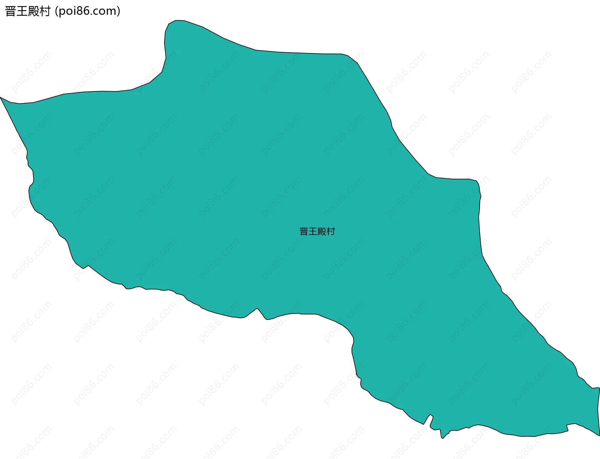 晋王殿村边界地图