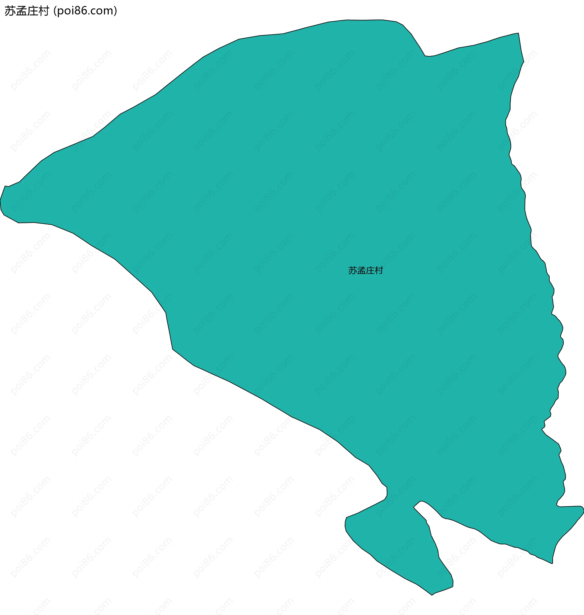 苏孟庄村边界地图
