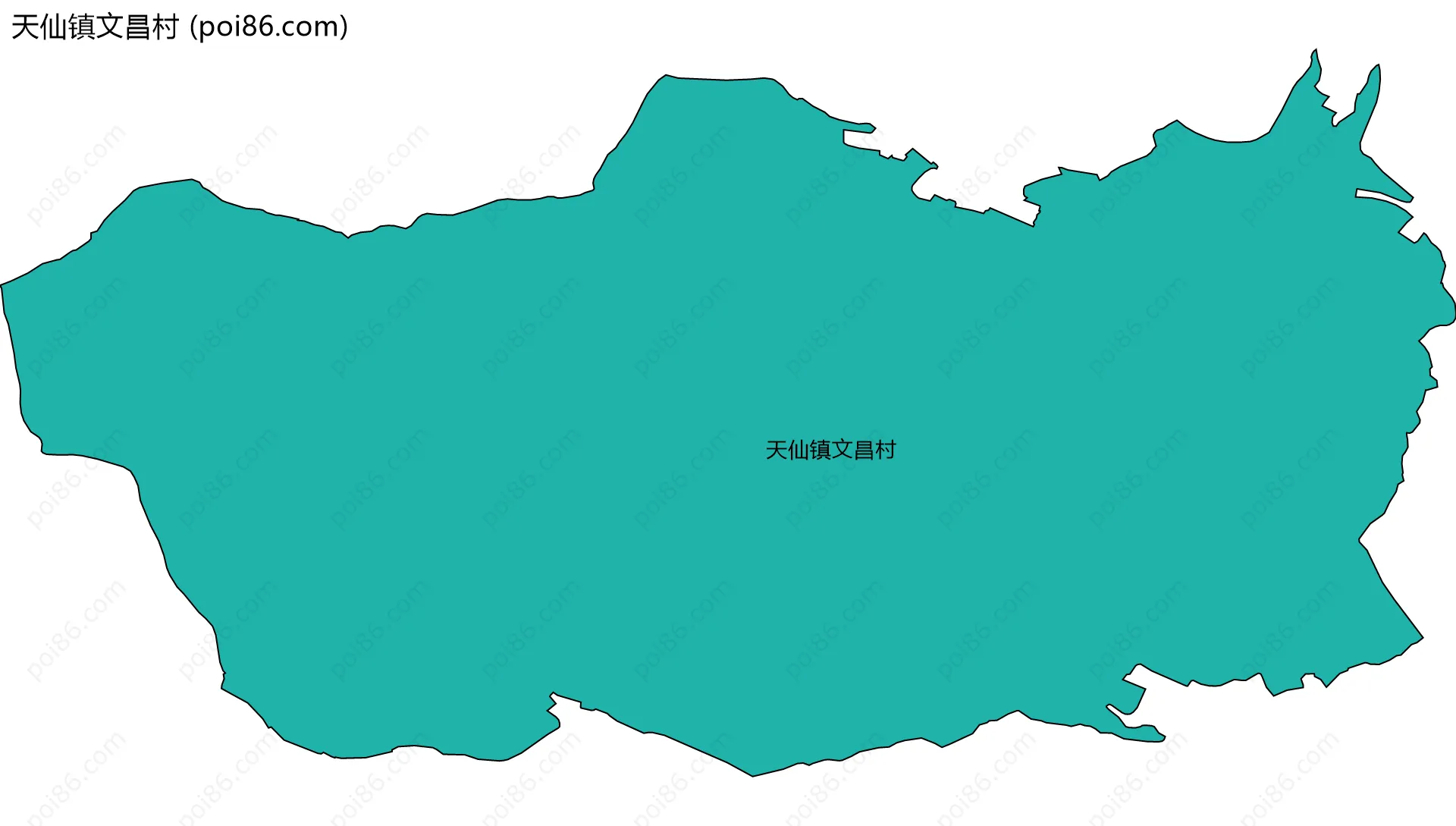 天仙镇文昌村边界地图