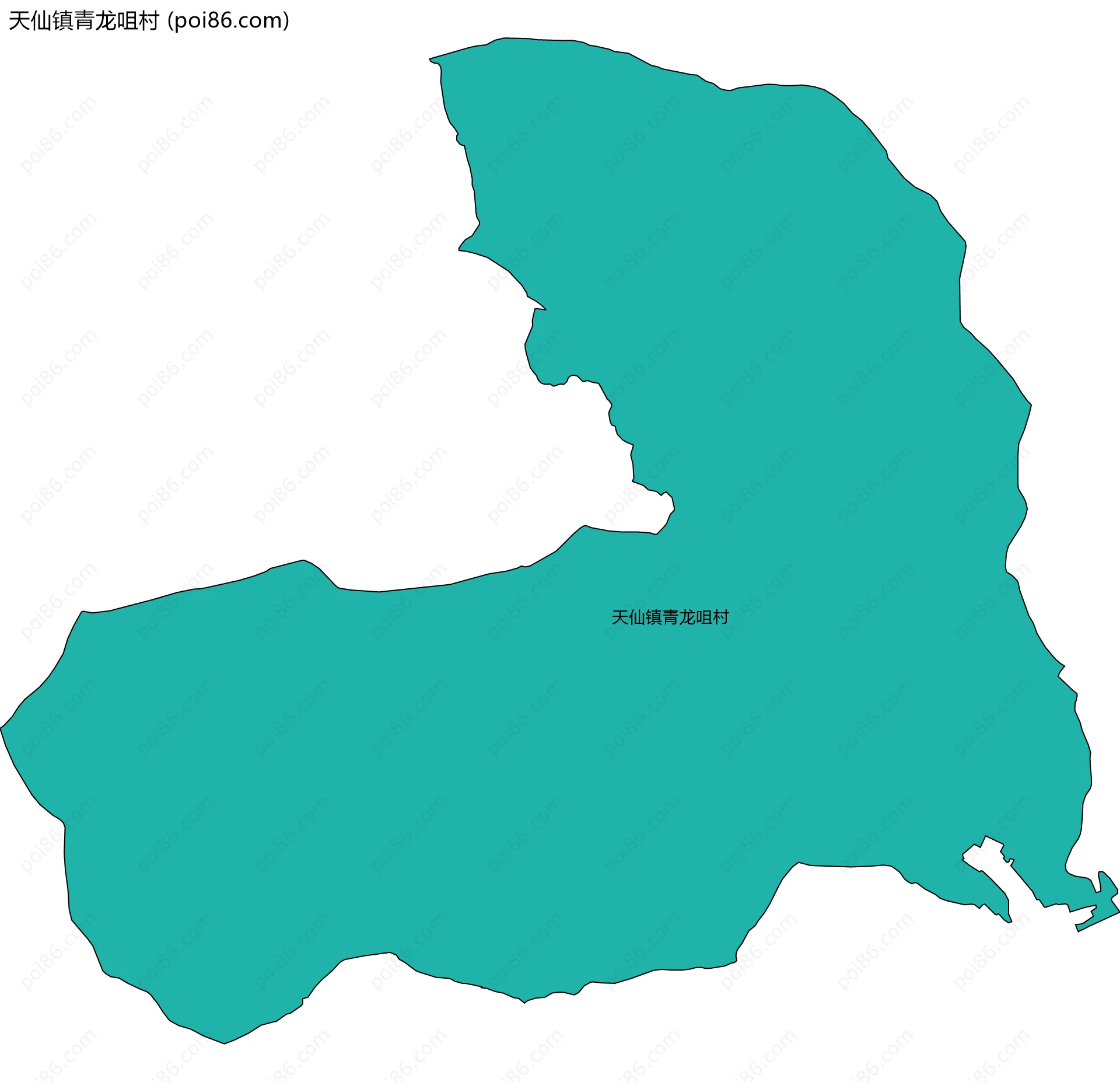 天仙镇青龙咀村边界地图