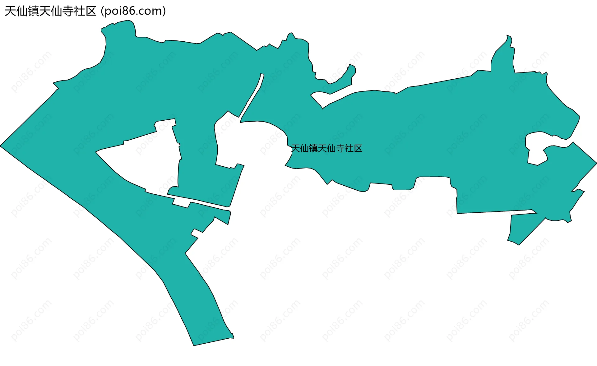 天仙镇天仙寺社区边界地图