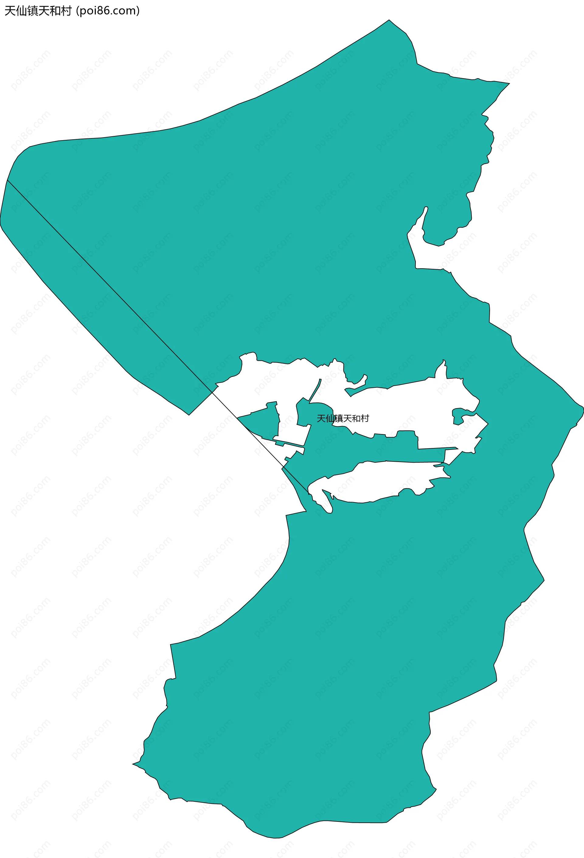 天仙镇天和村边界地图