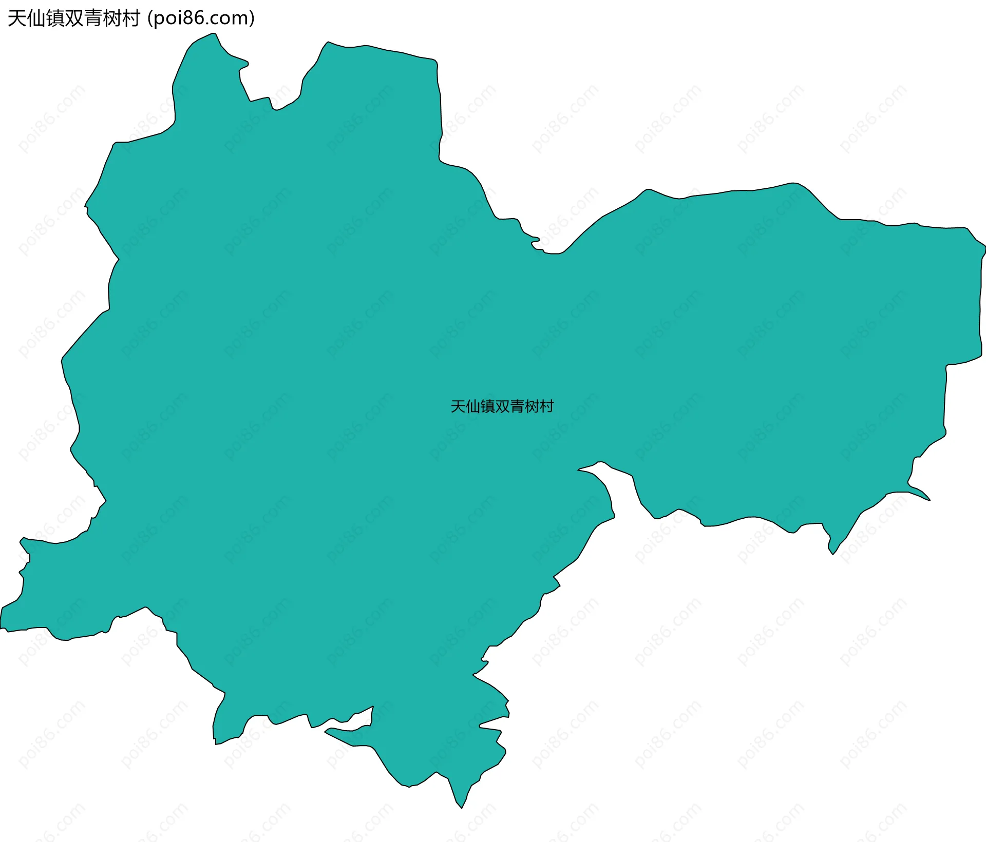 天仙镇双青树村边界地图