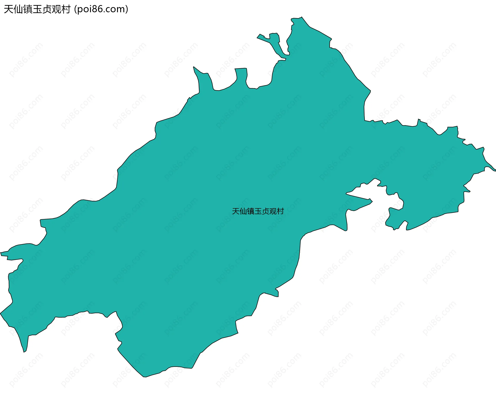 天仙镇玉贞观村边界地图