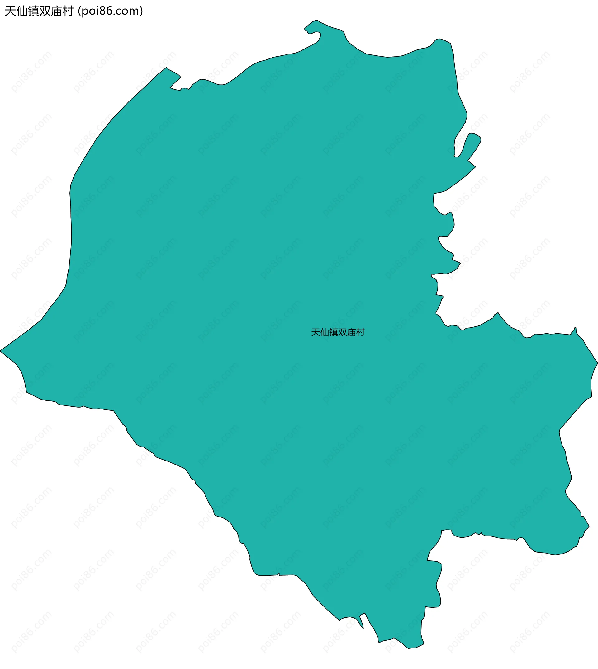 天仙镇双庙村边界地图