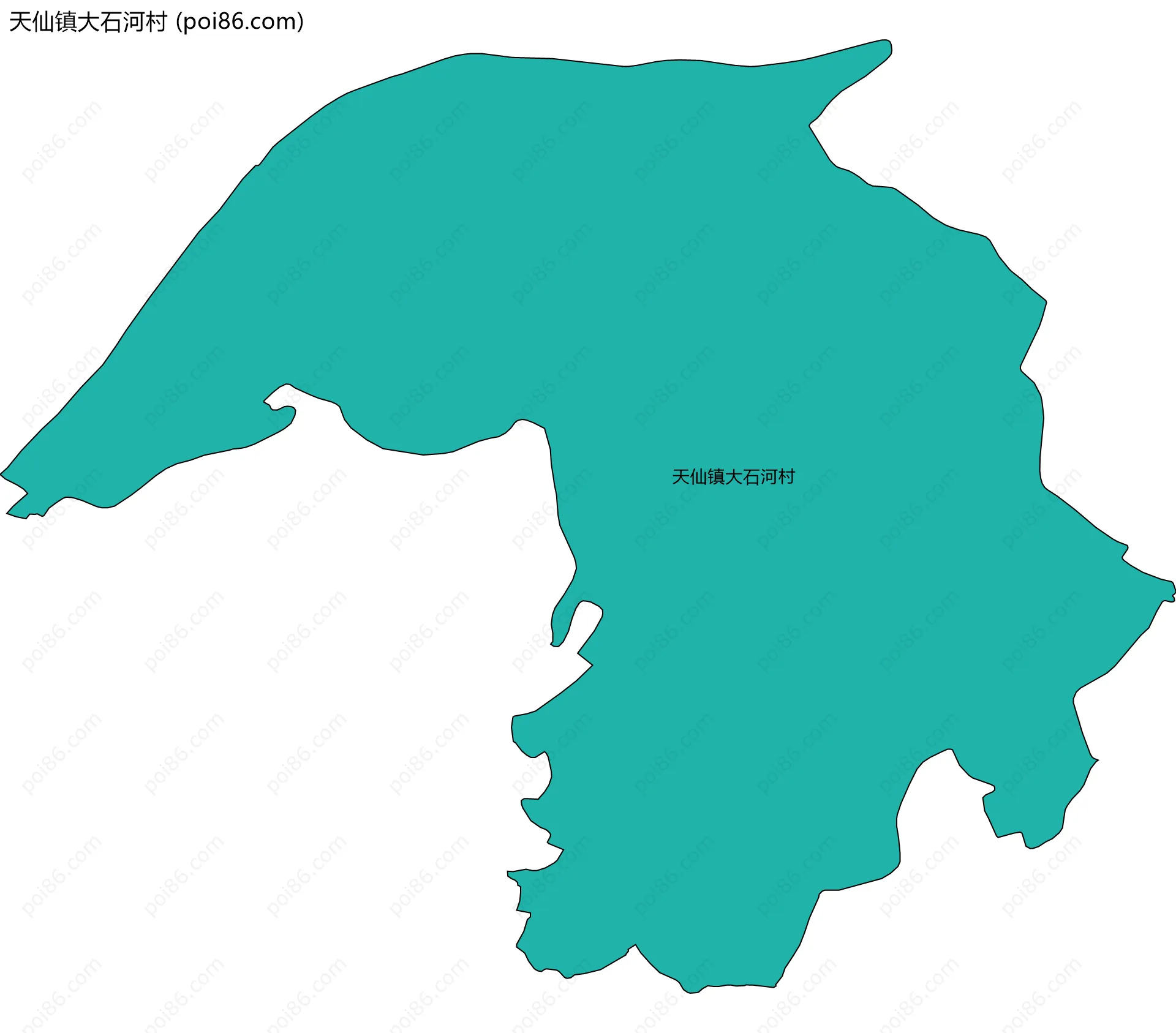 天仙镇大石河村边界地图