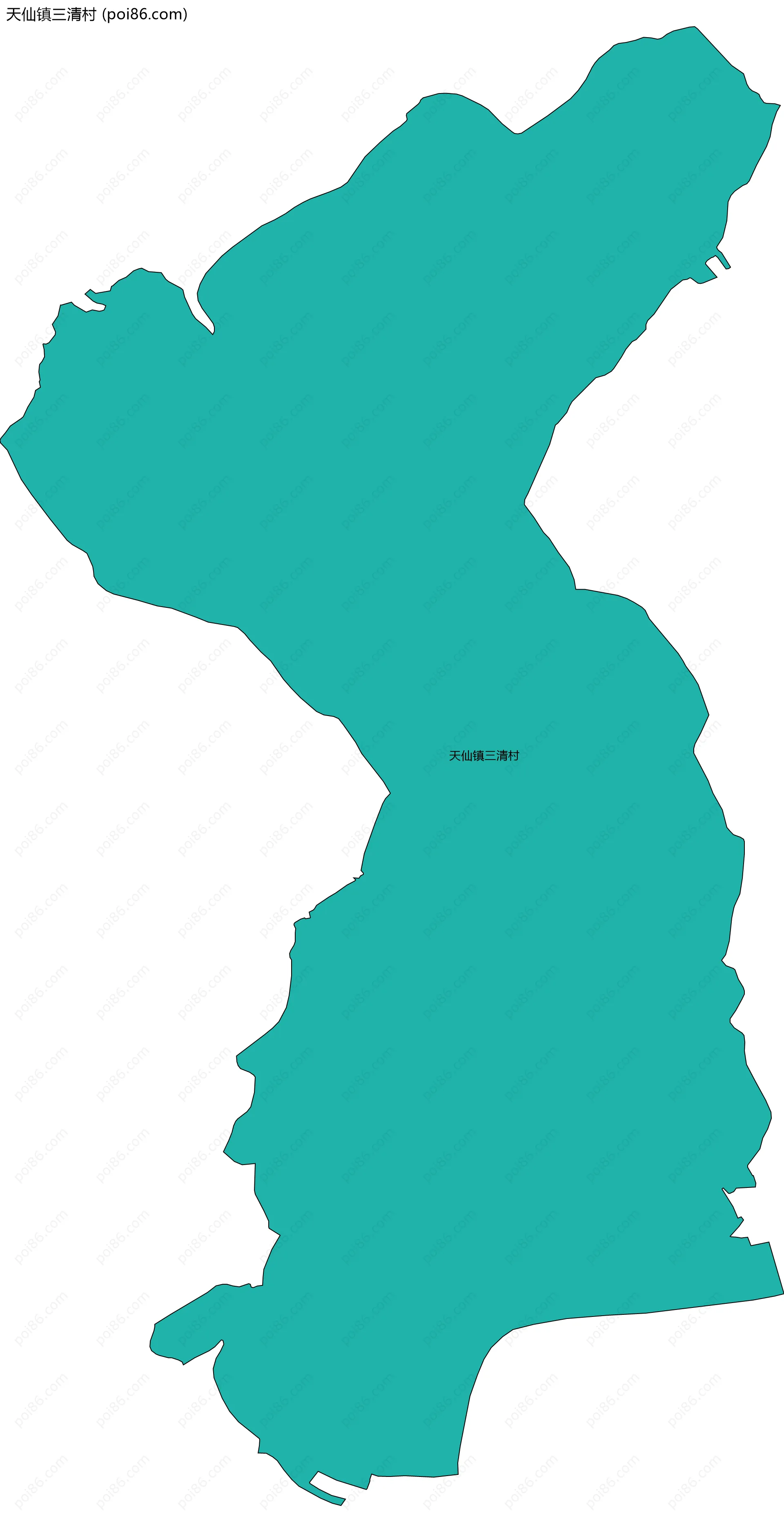 天仙镇三清村边界地图