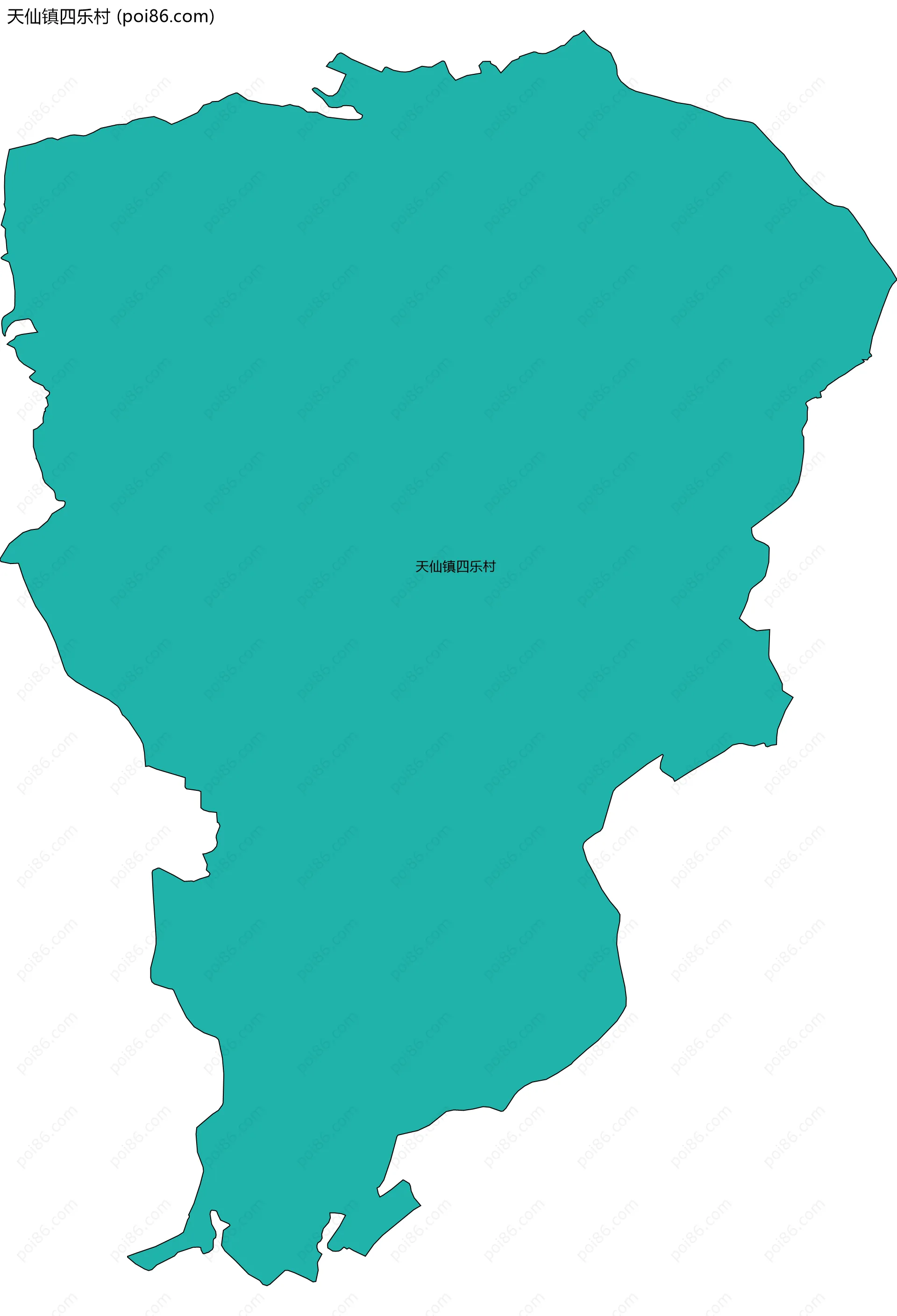 天仙镇四乐村边界地图