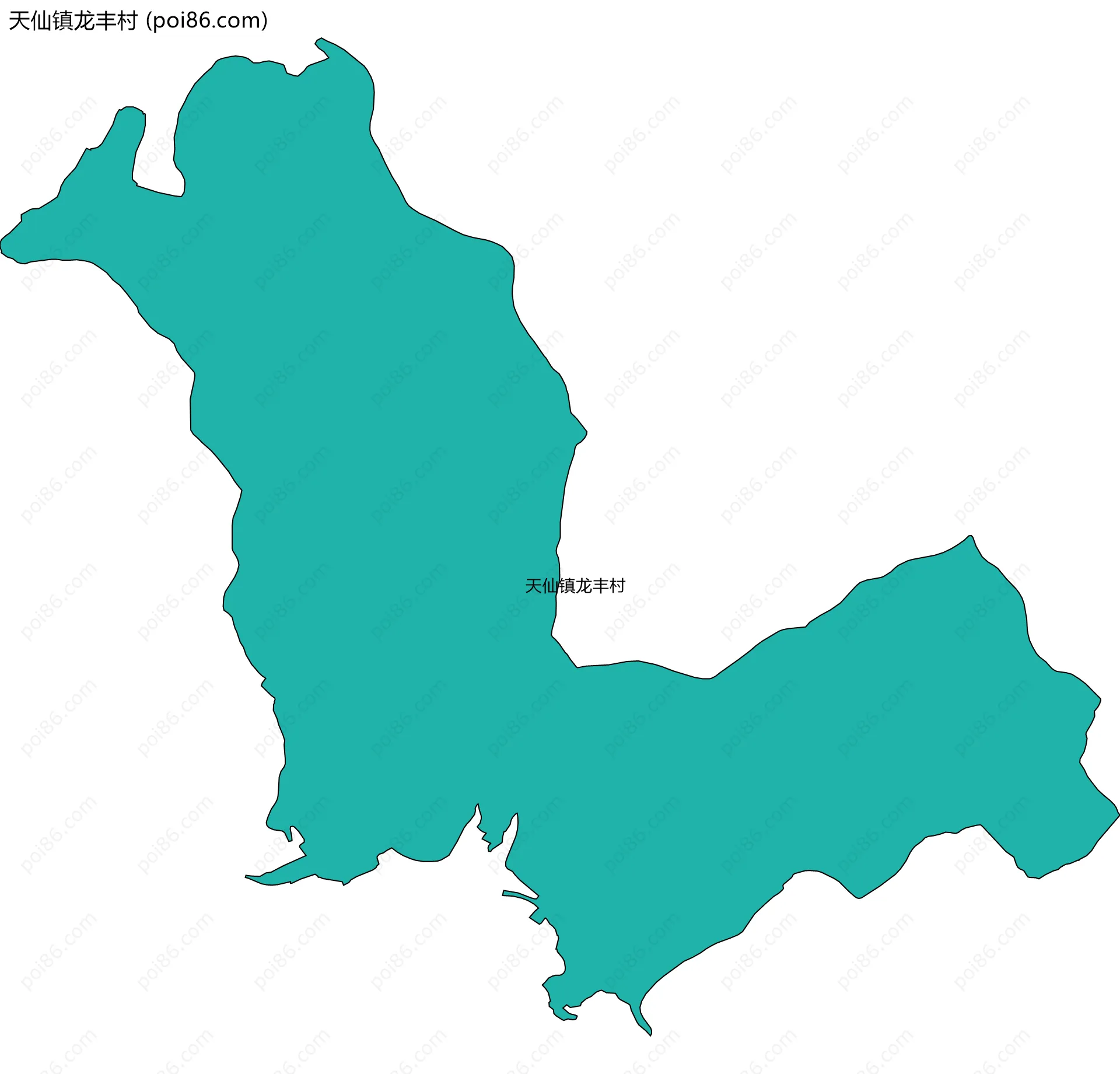 天仙镇龙丰村边界地图