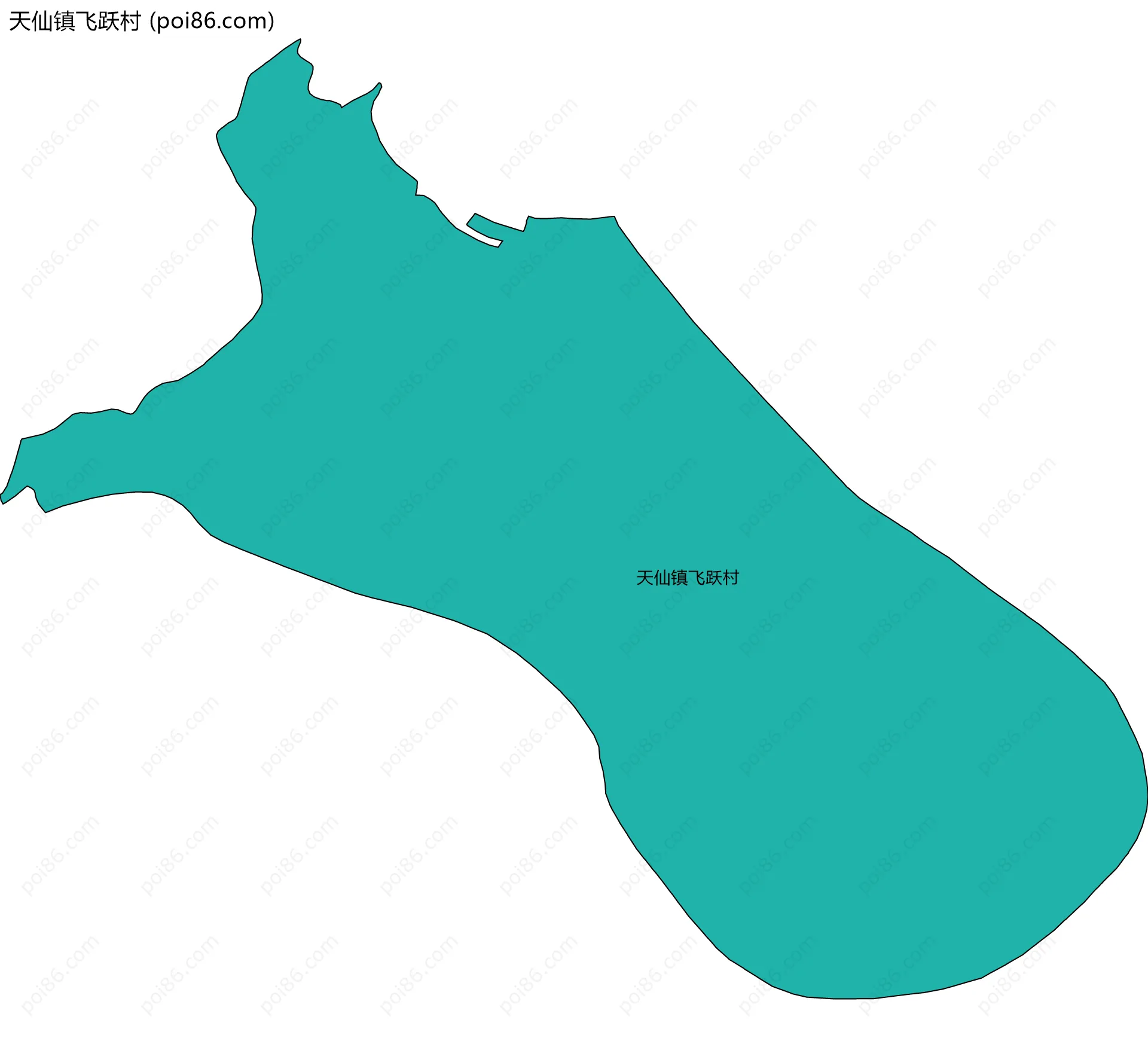天仙镇飞跃村边界地图