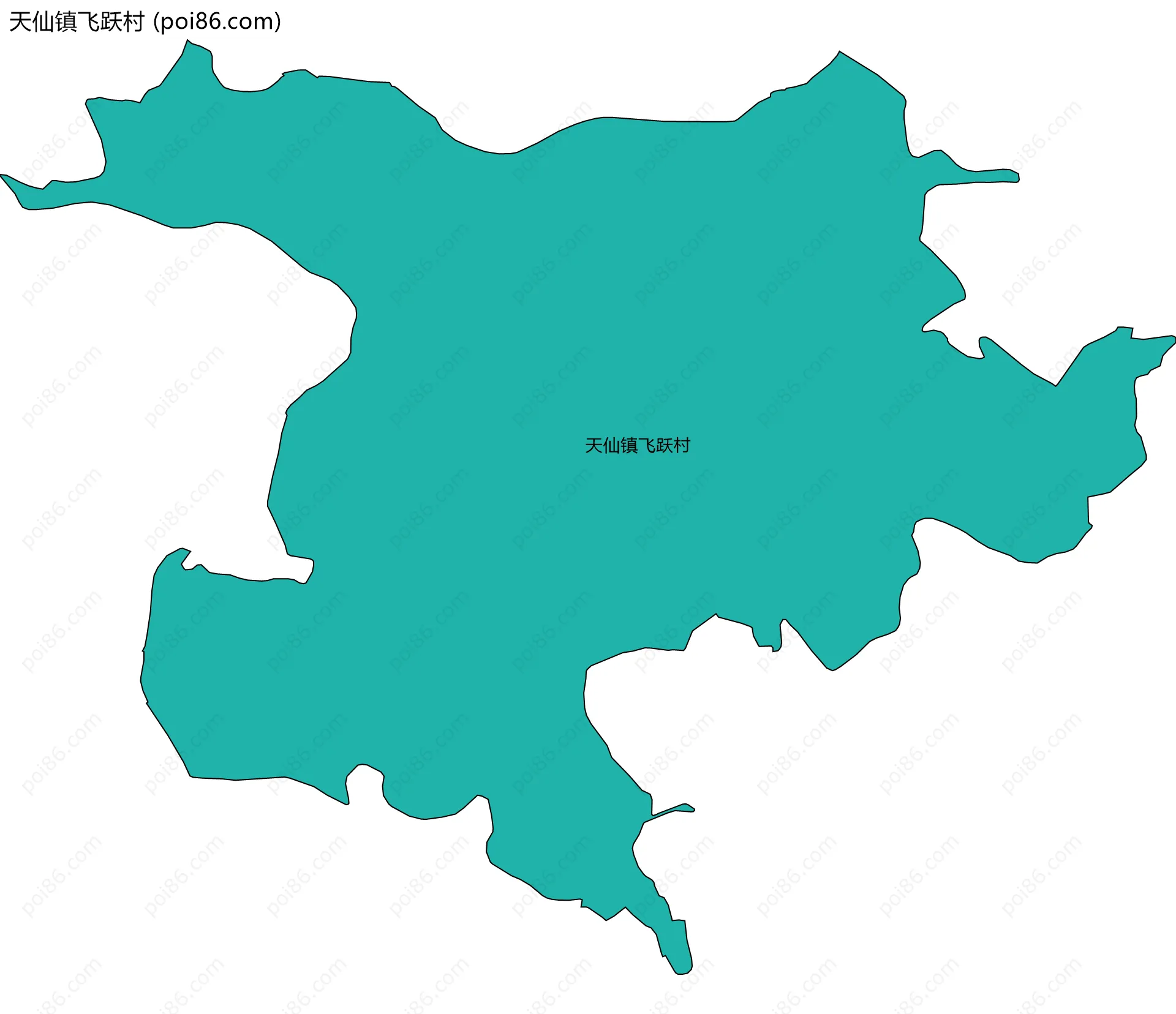 天仙镇飞跃村边界地图
