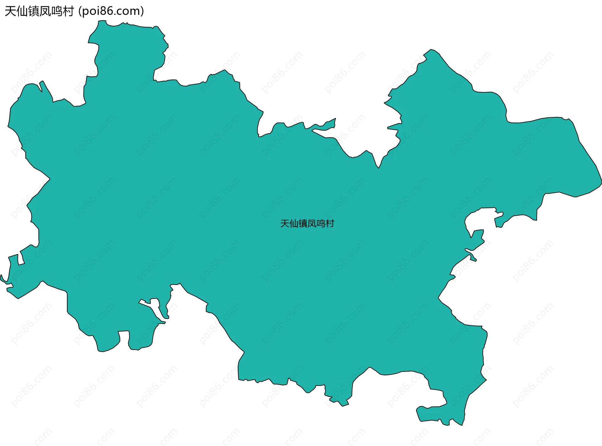 天仙镇凤鸣村边界地图