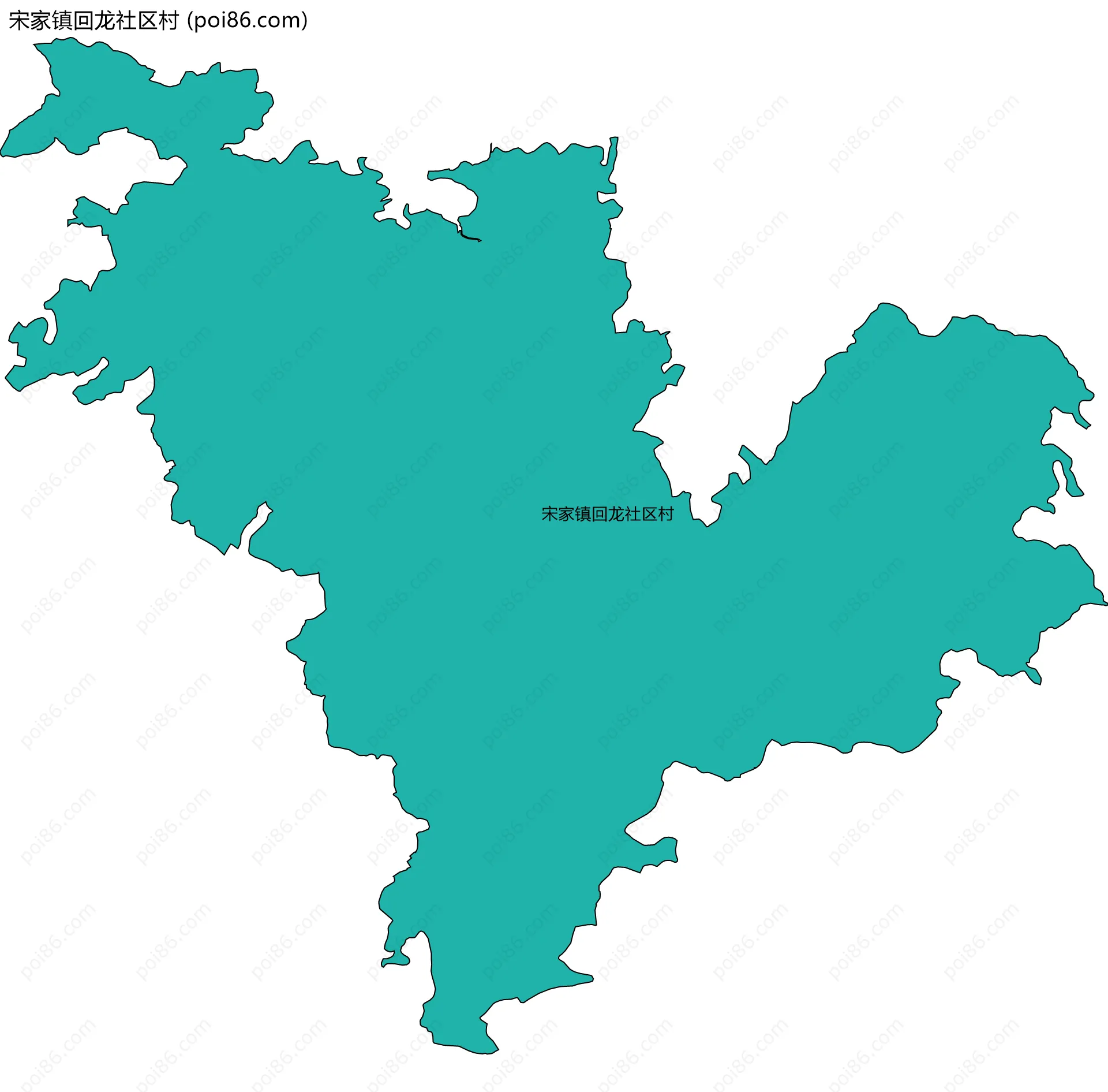 宋家镇回龙社区村边界地图