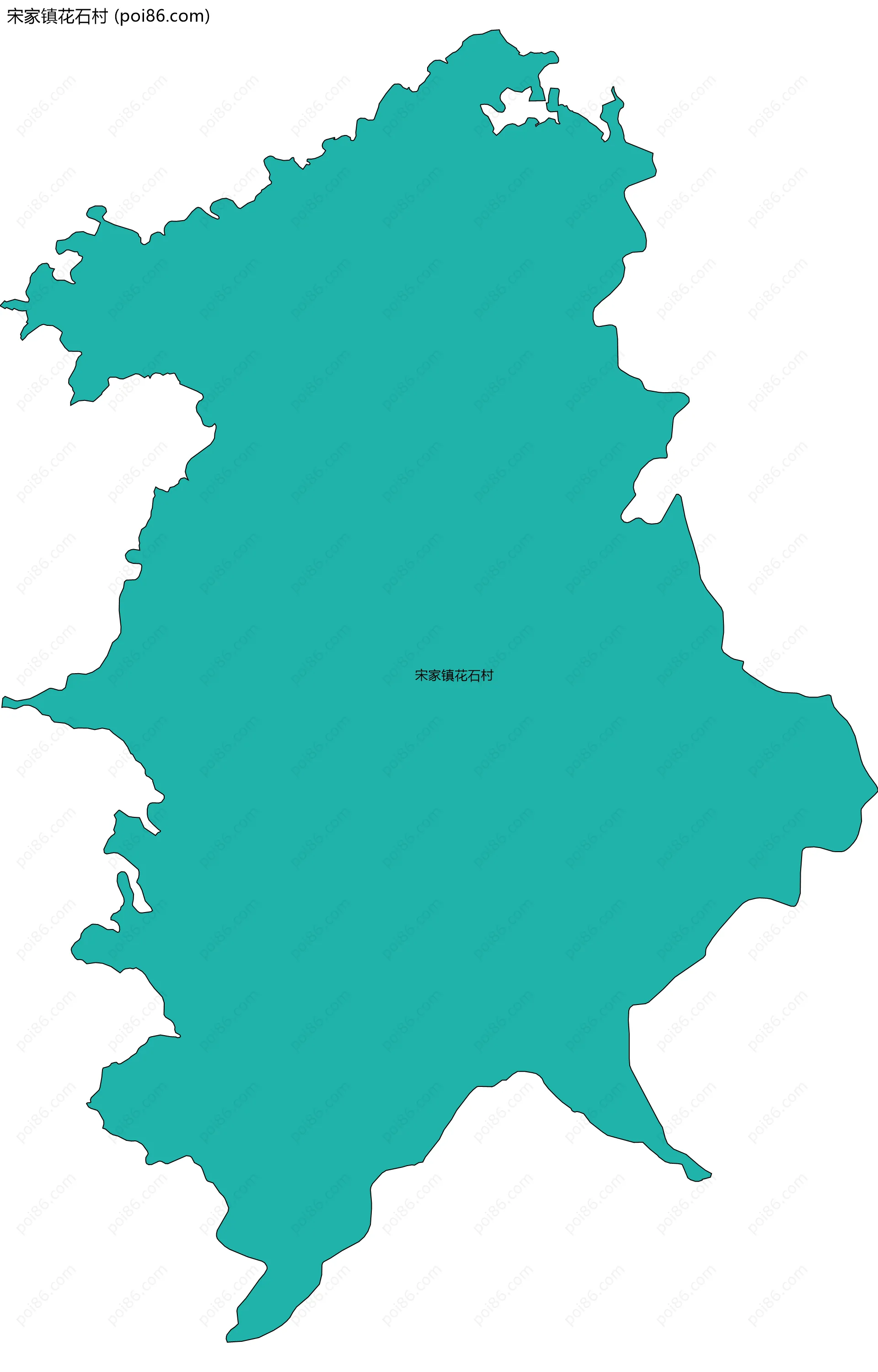 宋家镇花石村边界地图