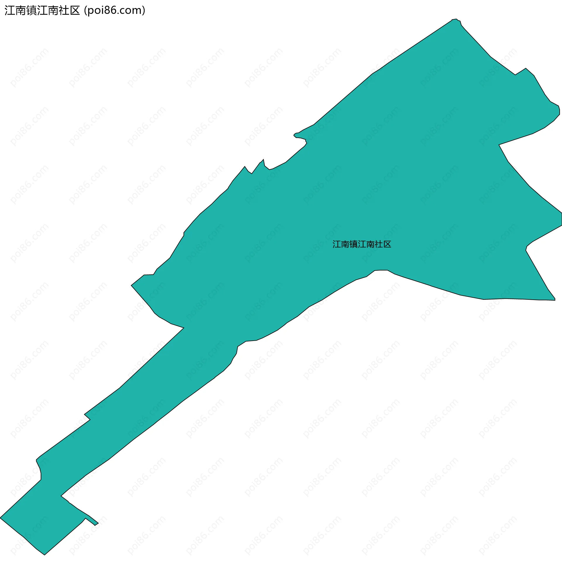 江南镇江南社区边界地图