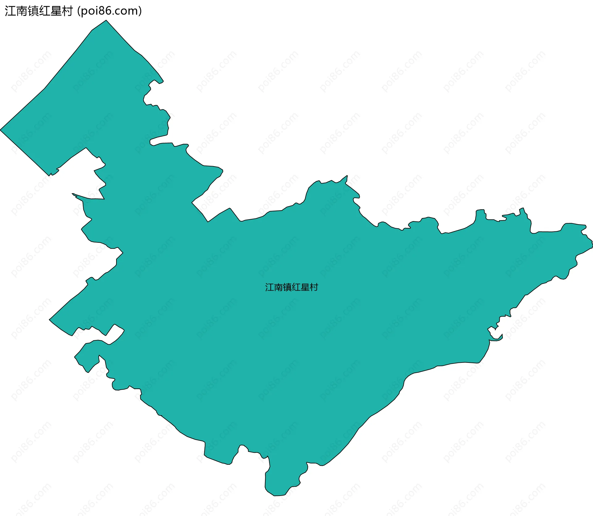 江南镇红星村边界地图