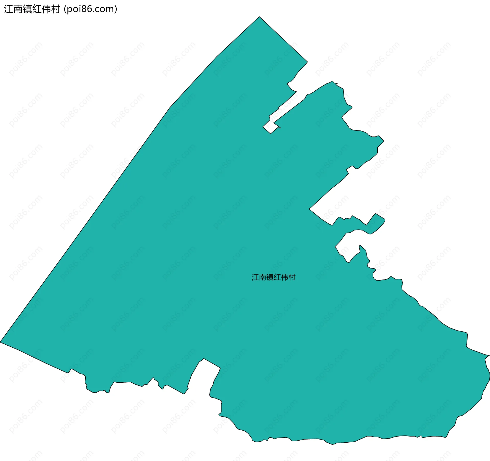 江南镇红伟村边界地图