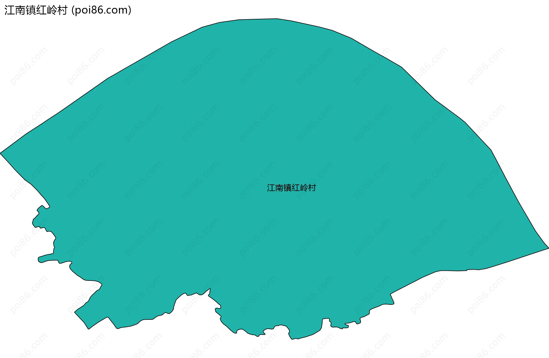 江南镇红岭村边界地图
