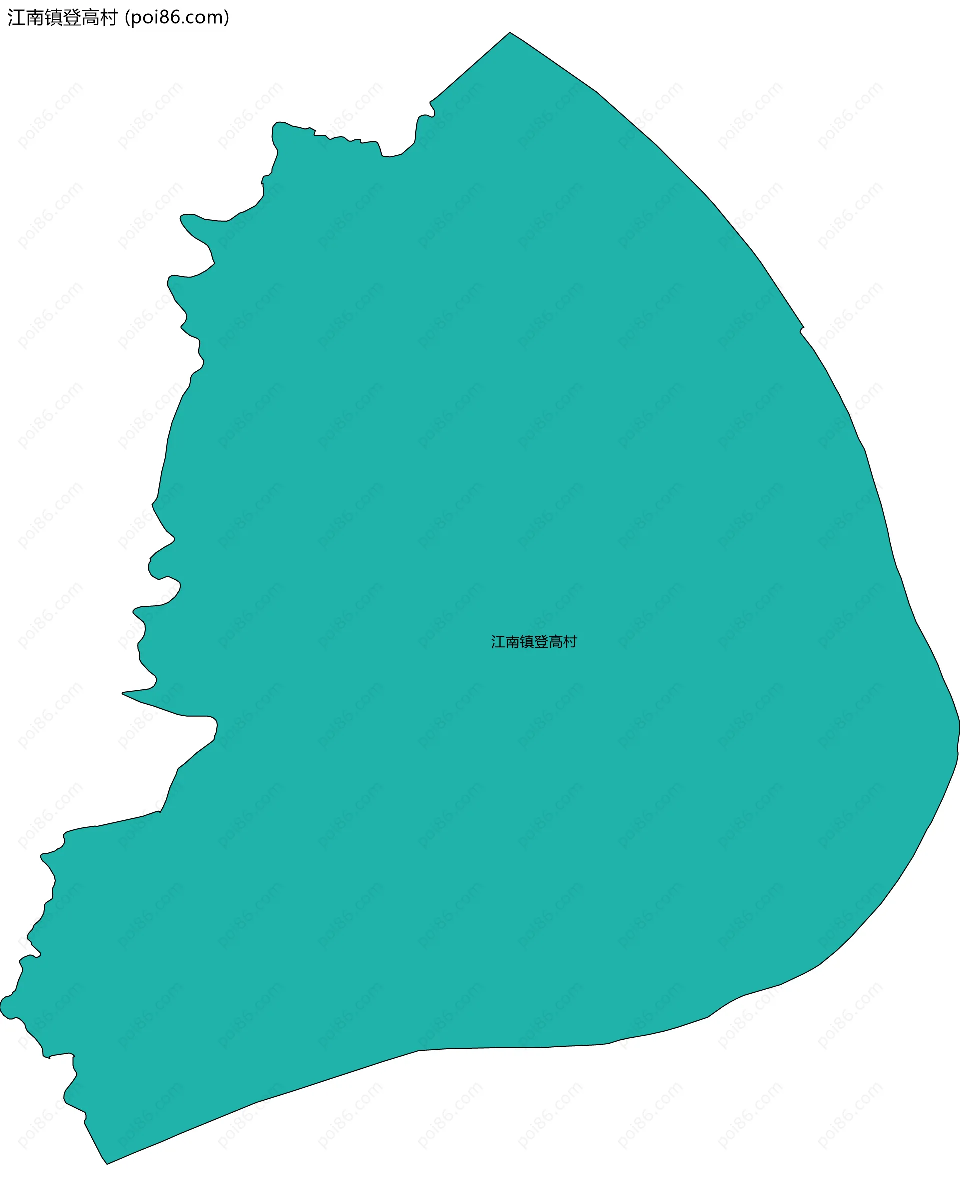 江南镇登高村边界地图