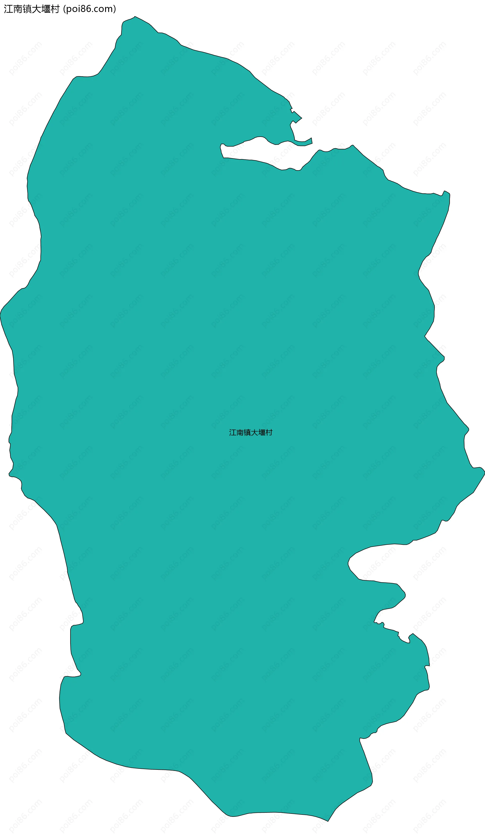 江南镇大堰村边界地图